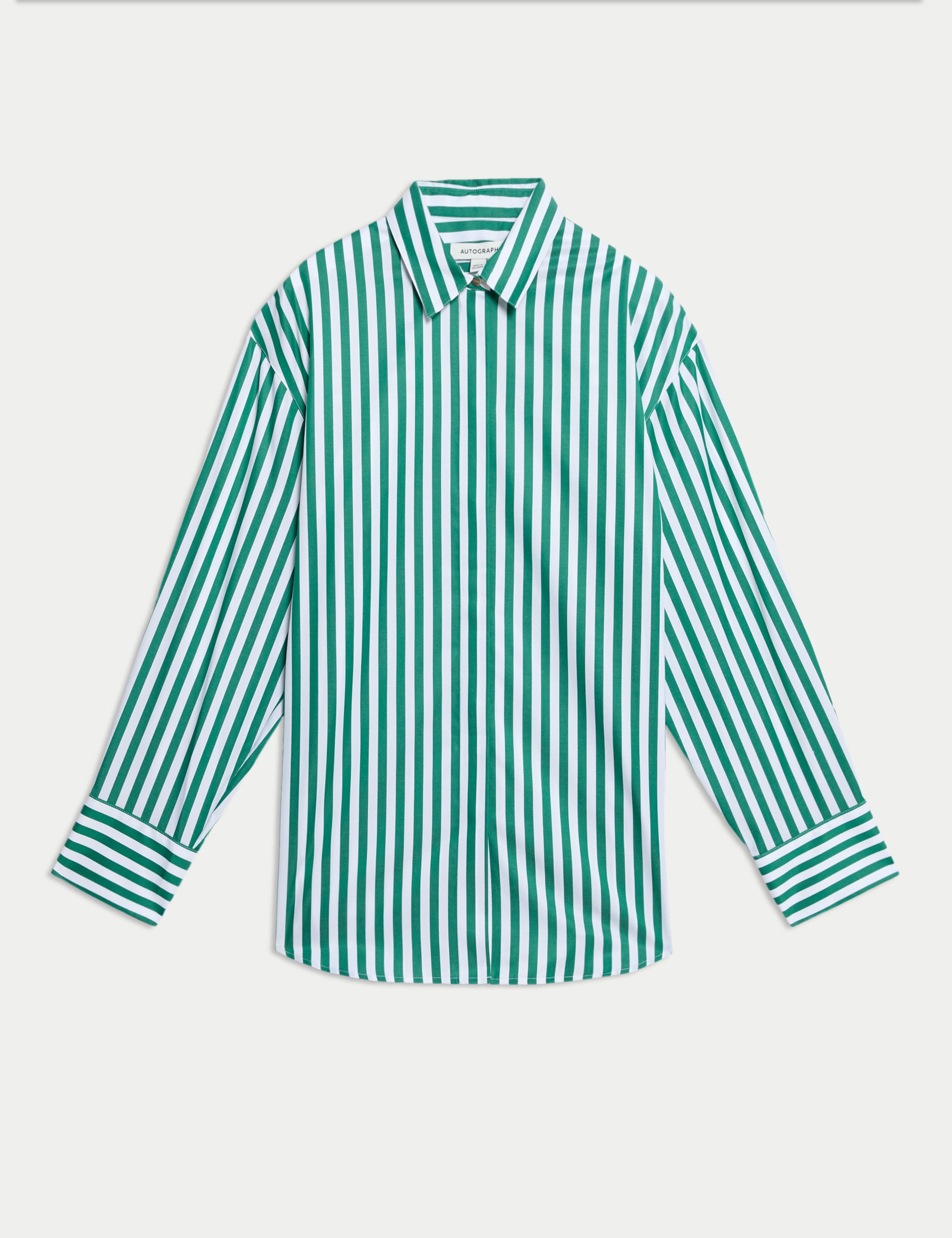 Pure Cotton Striped Collared Relaxed Shirt 2 of 7