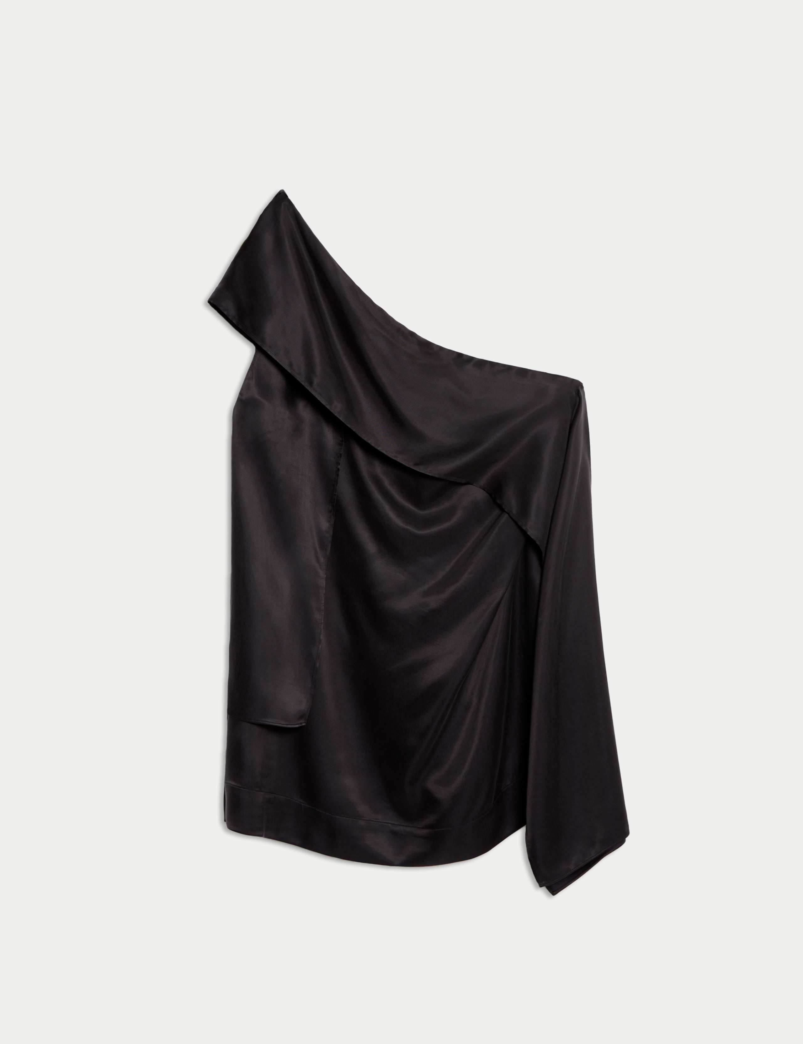 Cupro Rich One Shoulder Longline Top 2 of 7