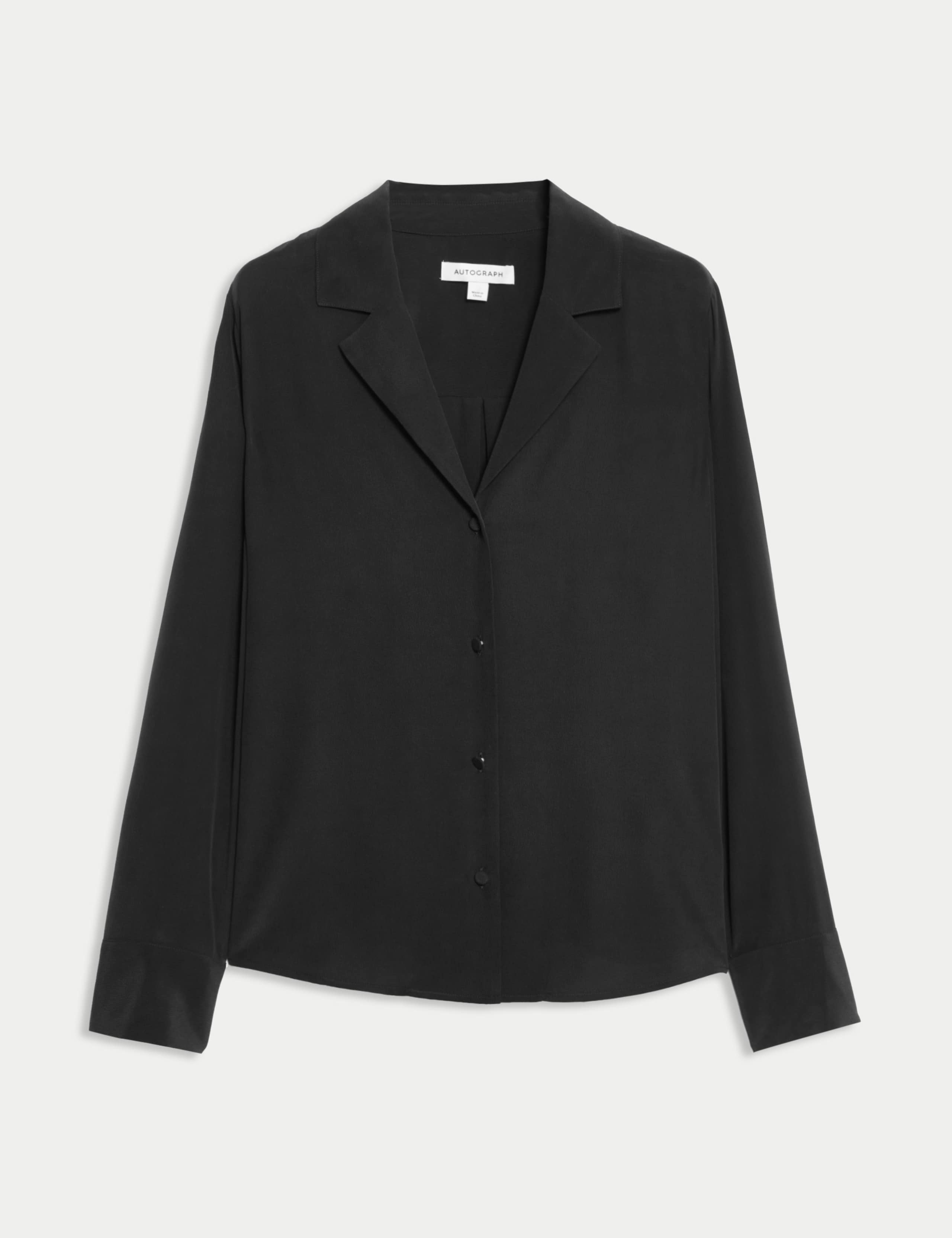 Pure Silk Collared Button Through Blouse 2 of 6