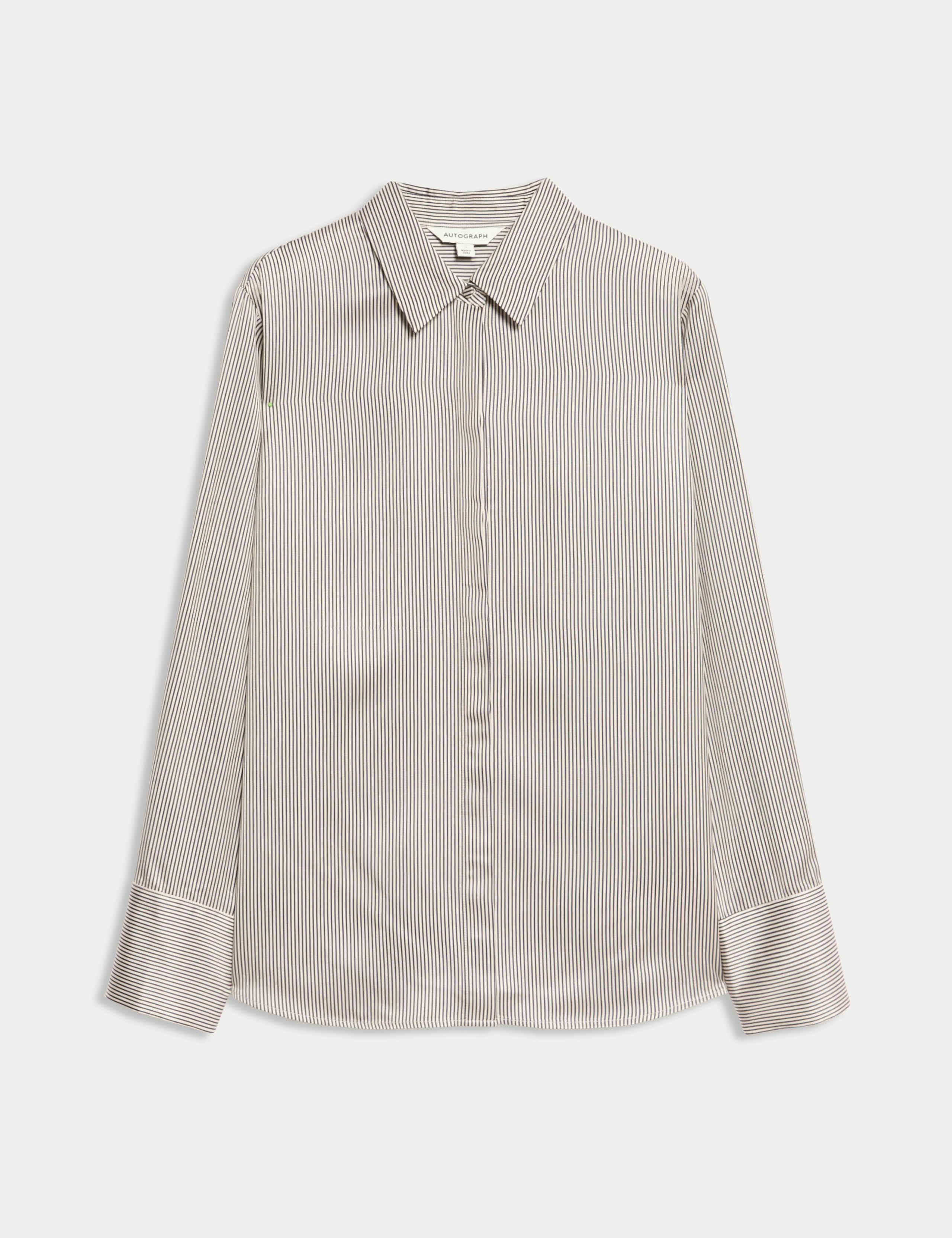 Modal Blend Satin Striped Shirt 2 of 5