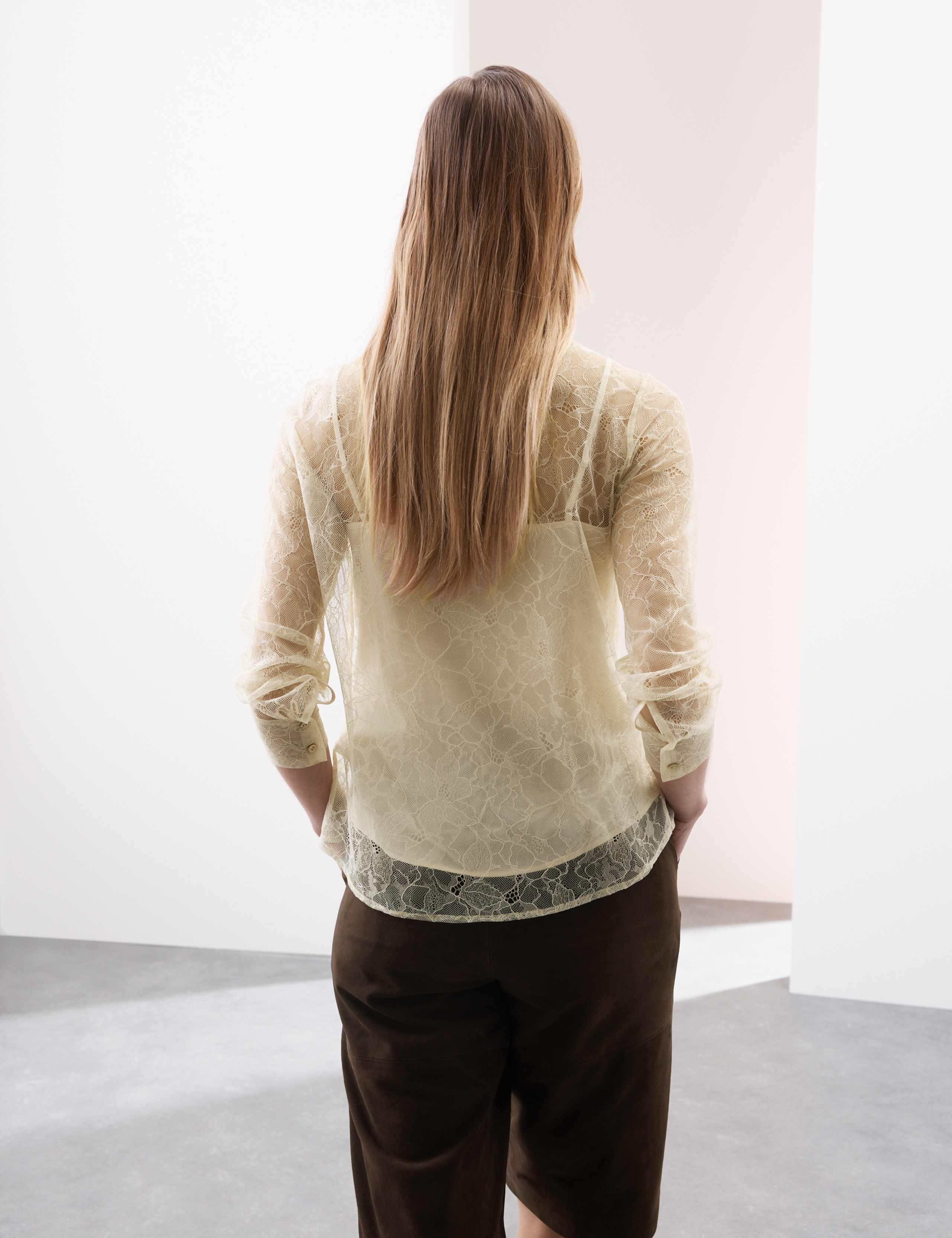 Lace Ruffle Front Blouse 3 of 6