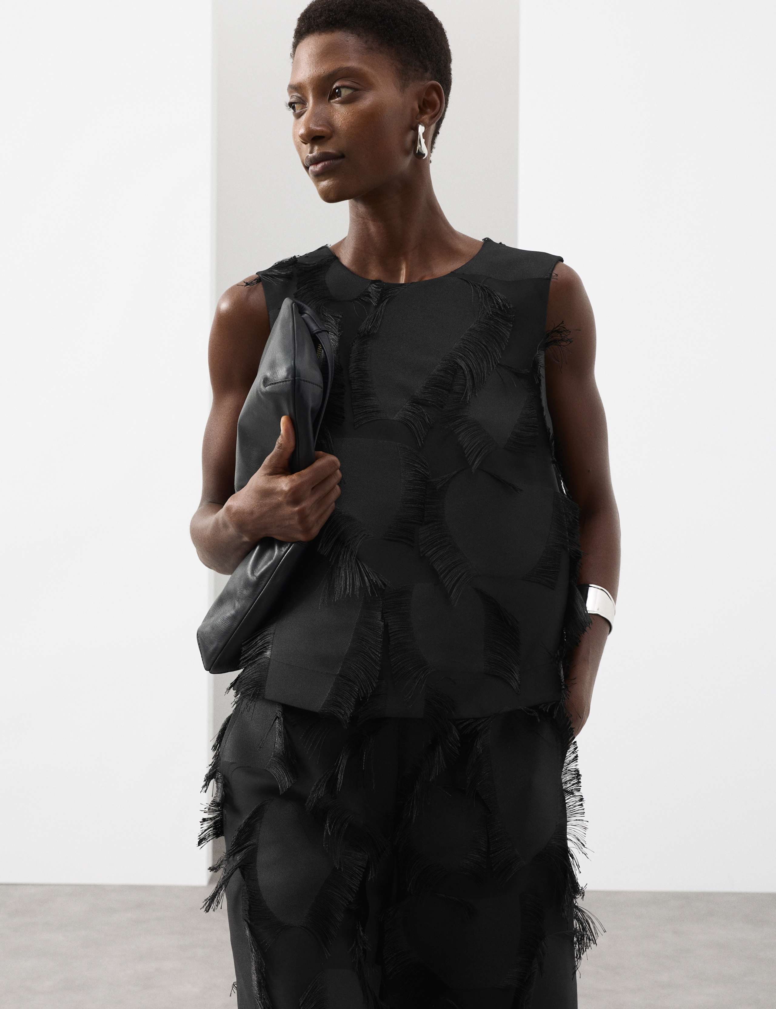 Relaxed Fringe Twist Back Detail Top 6 of 7