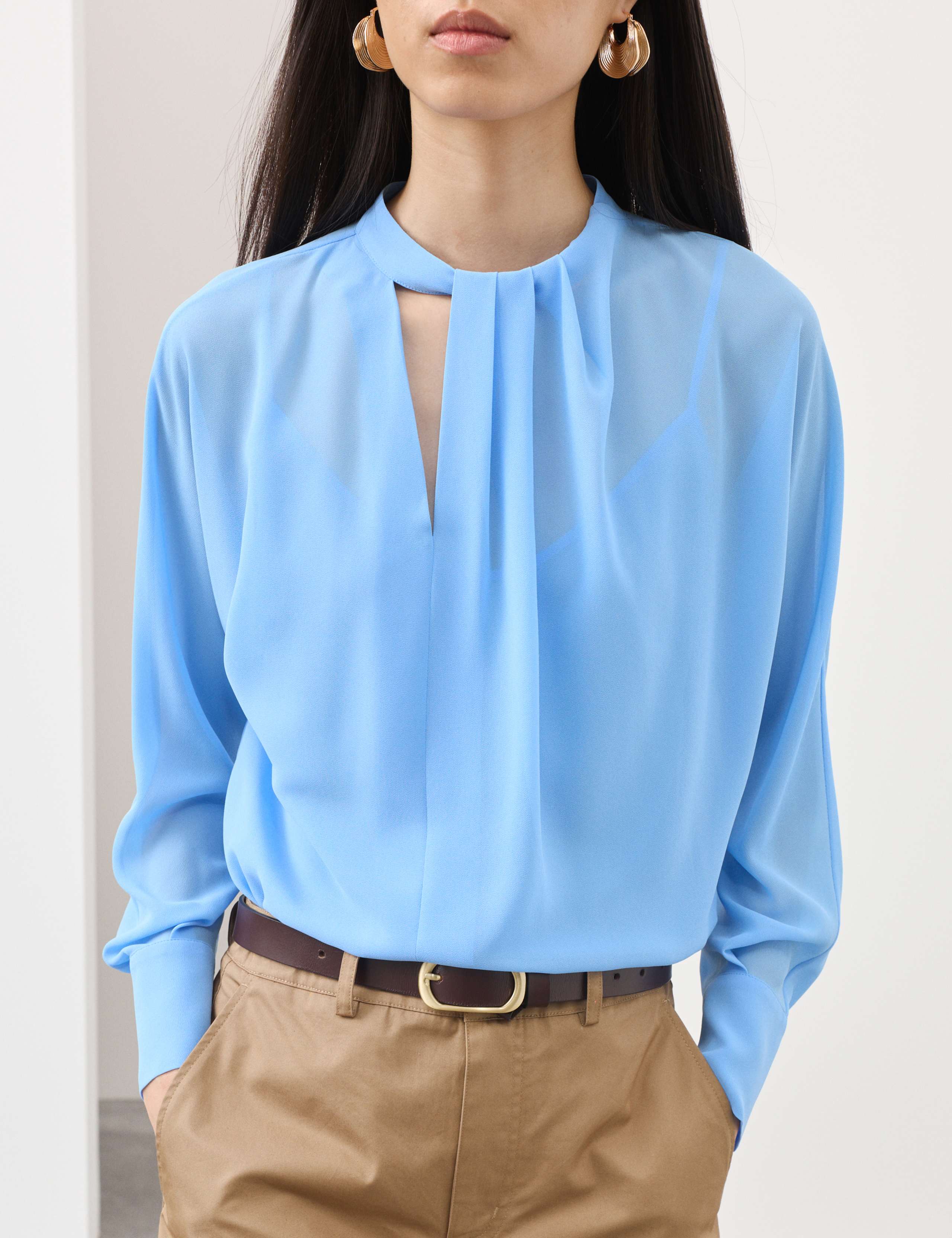 Chiffon Cutwork Detail Blouse 5 of 6