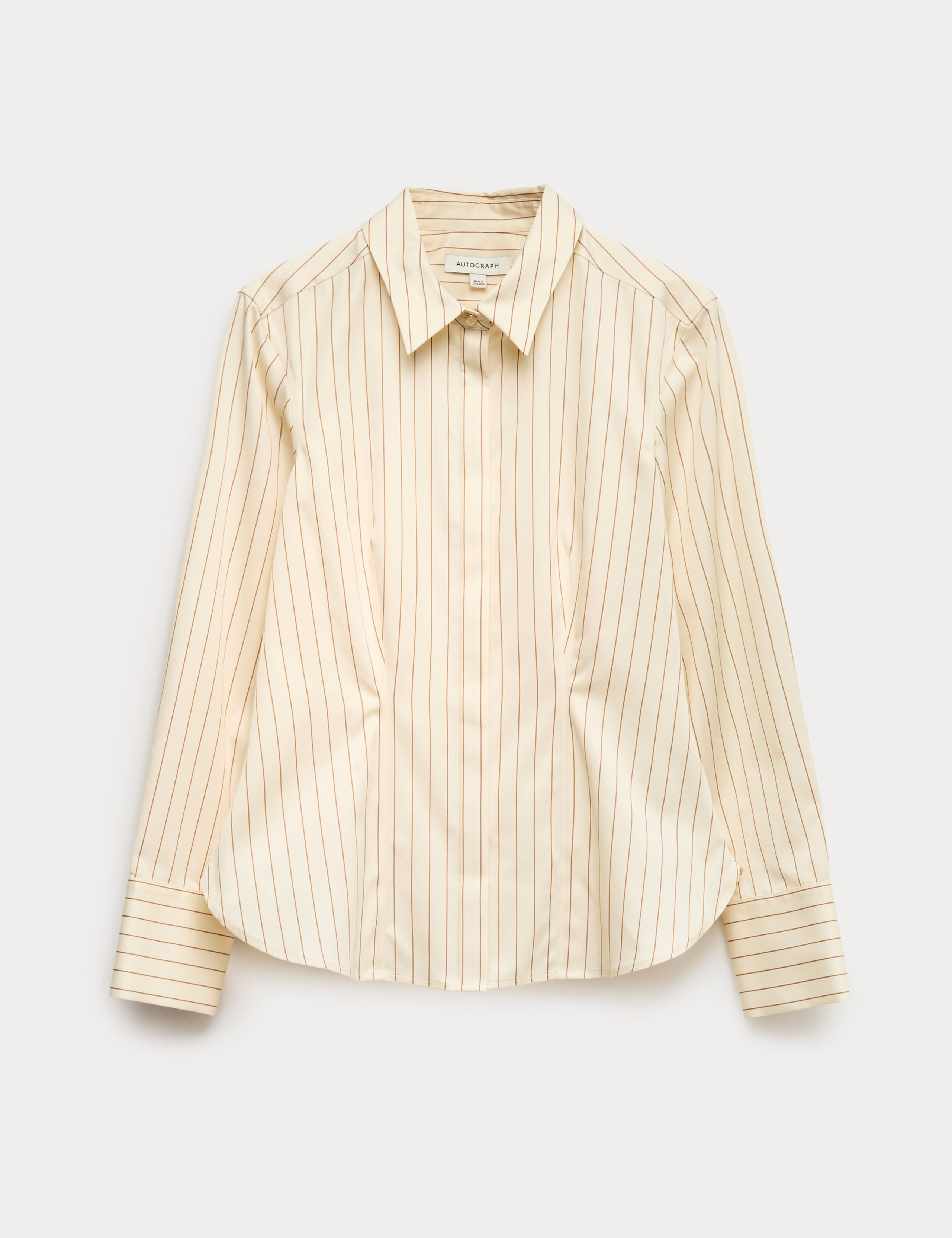 Pure Cotton Striped Fitted Waisted Shirt 2 of 7