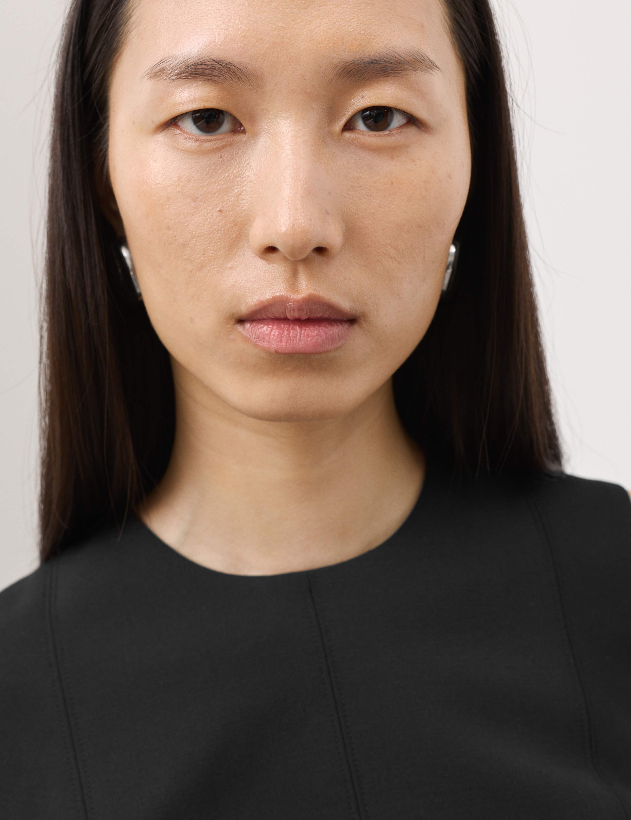 Wool Blend Crew Neck Waisted Top 3 of 6