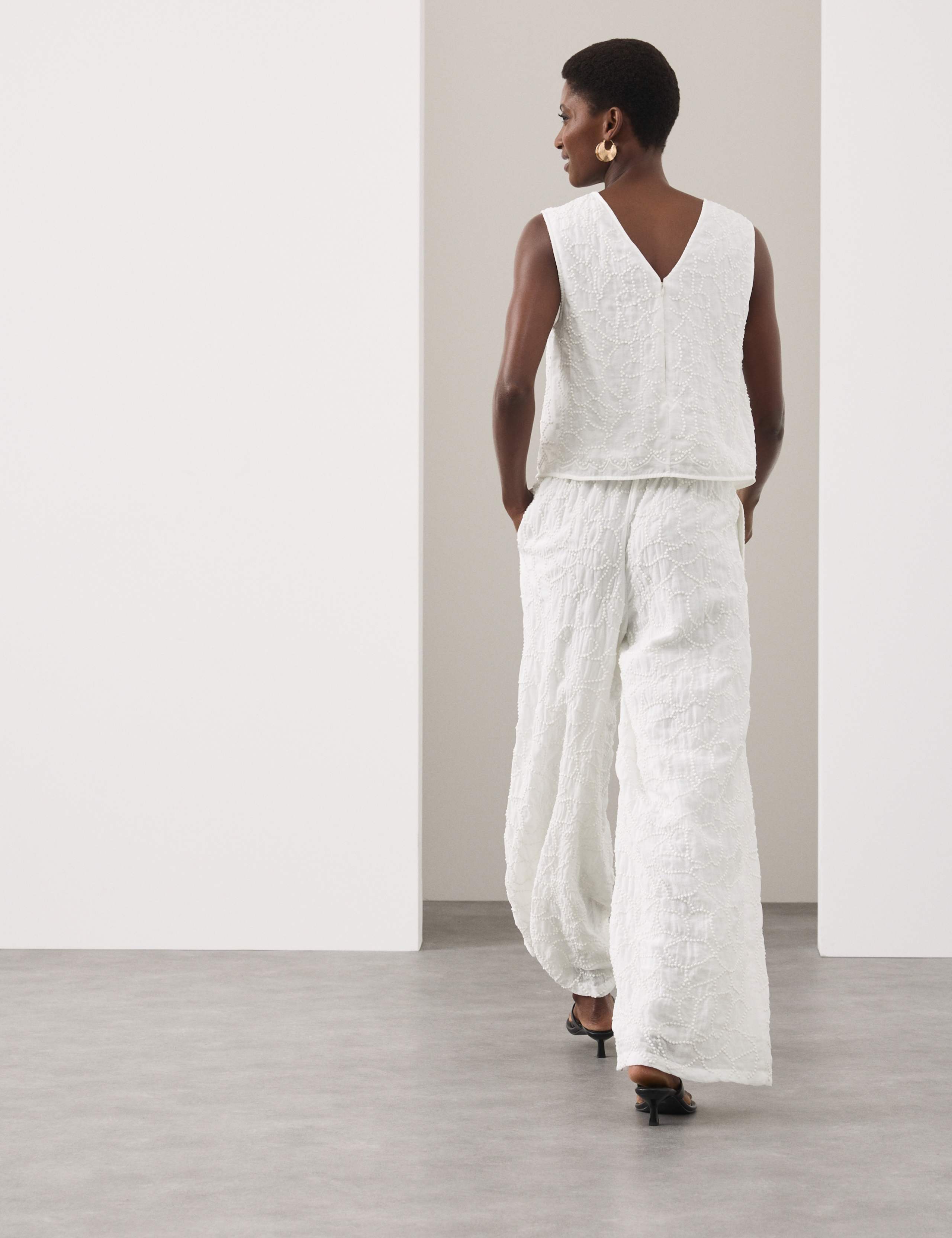 Viscose Rich Embroidered Shell Top 4 of 7