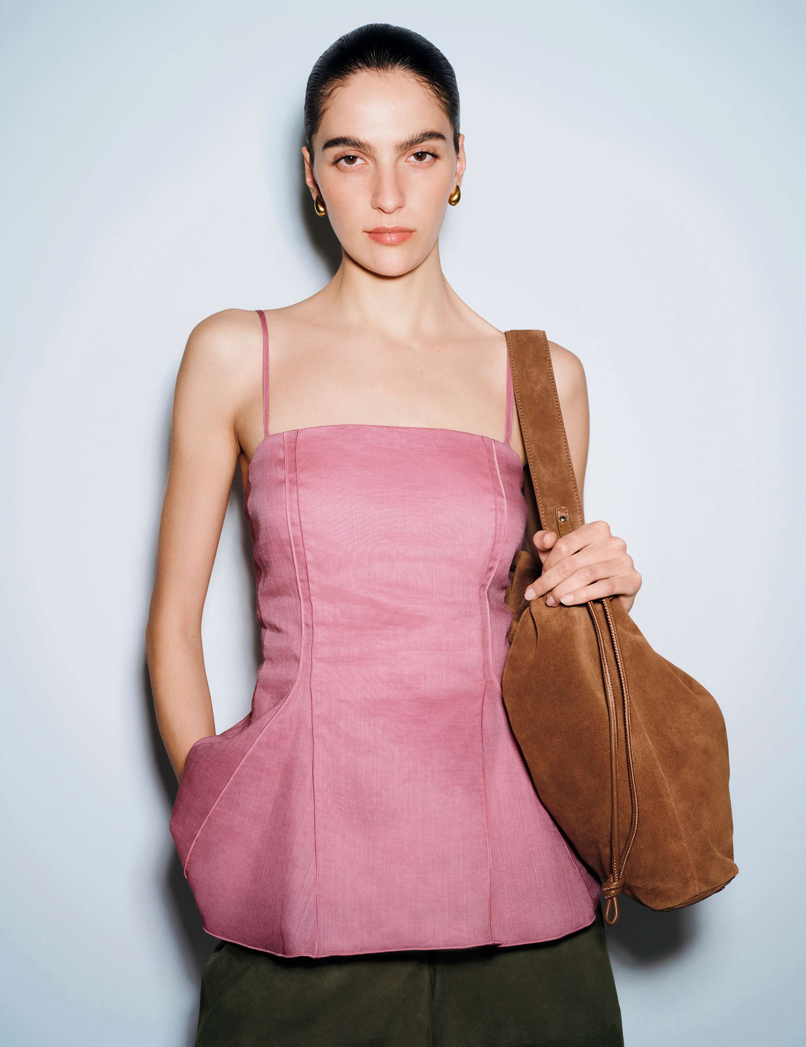 Pure Ramie Godet Cami Top 1 of 6