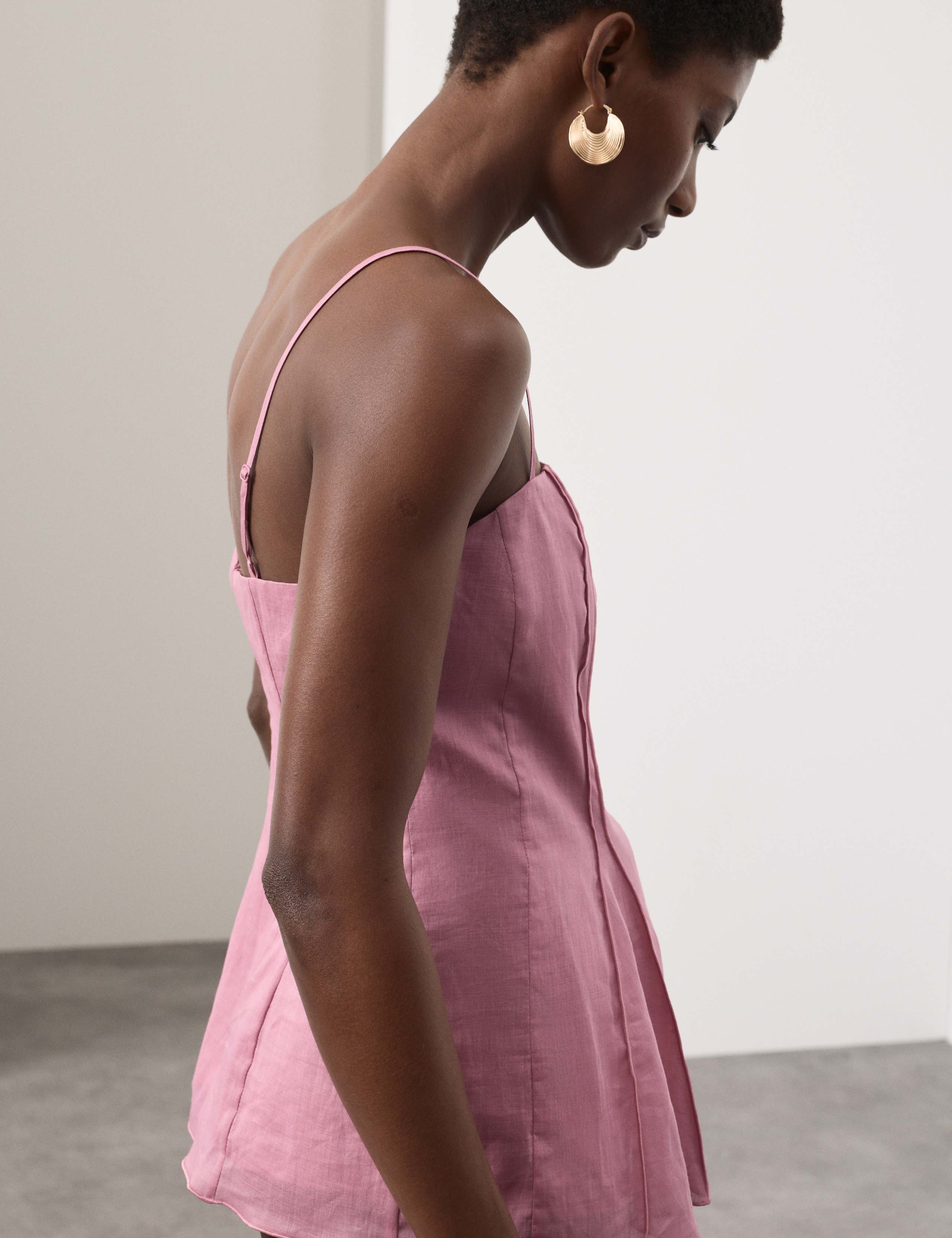 Pure Ramie Godet Cami Top 3 of 6