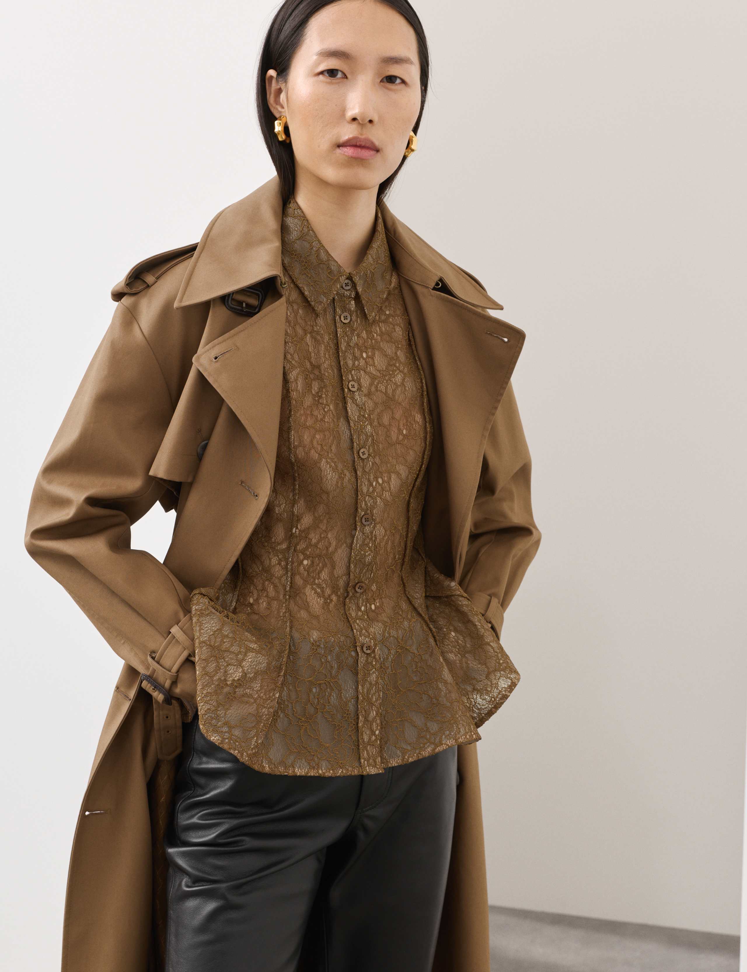 Lace Collared Waisted Shirt 4 of 6