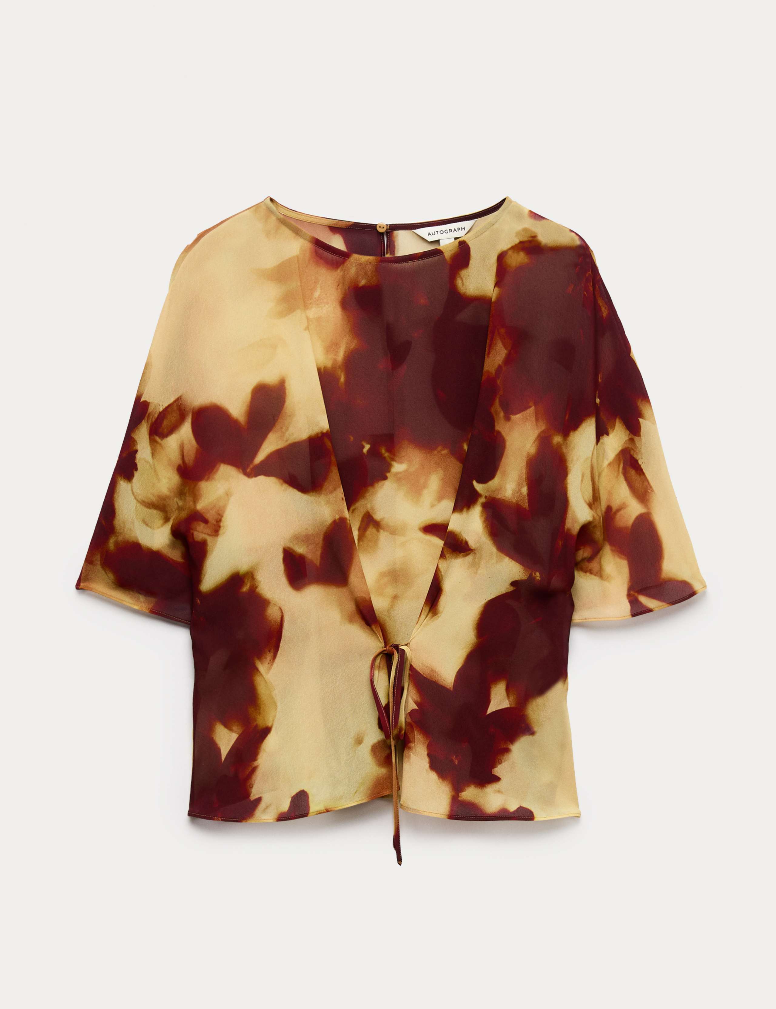 Printed Tie Front Top 1 of 1