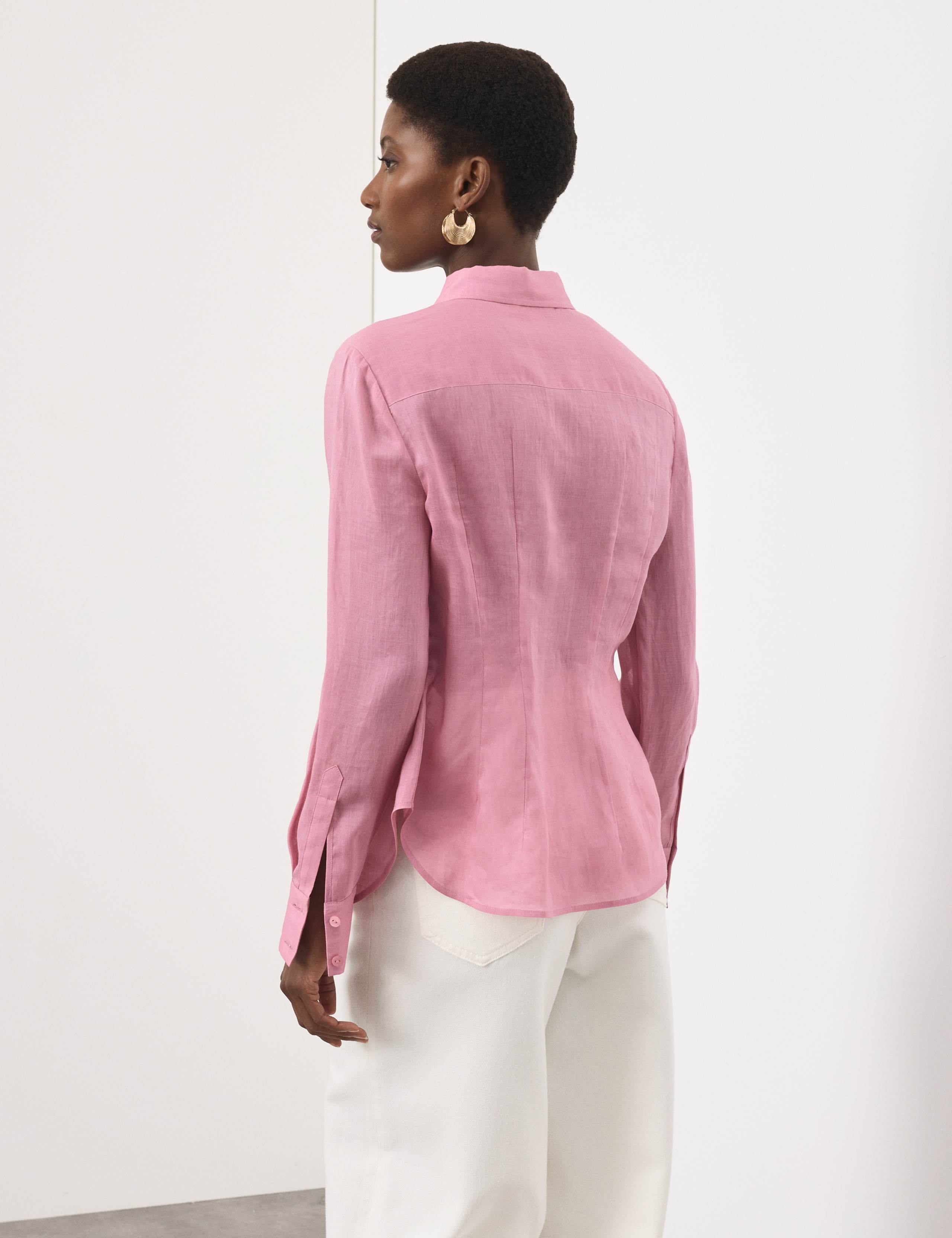 Pure Ramie Pintuck Waisted Shirt 4 of 7