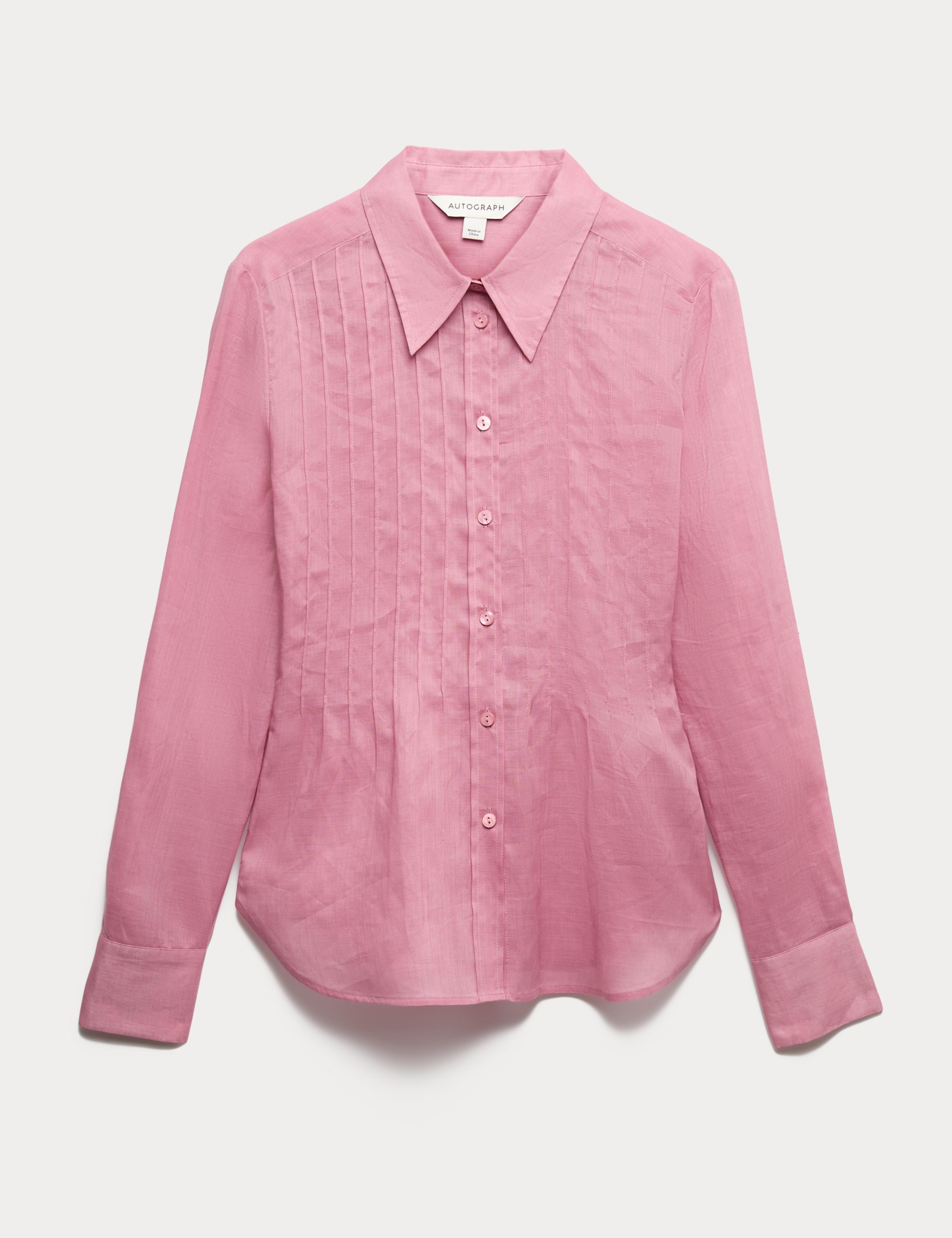 Pure Ramie Pintuck Waisted Shirt 2 of 7