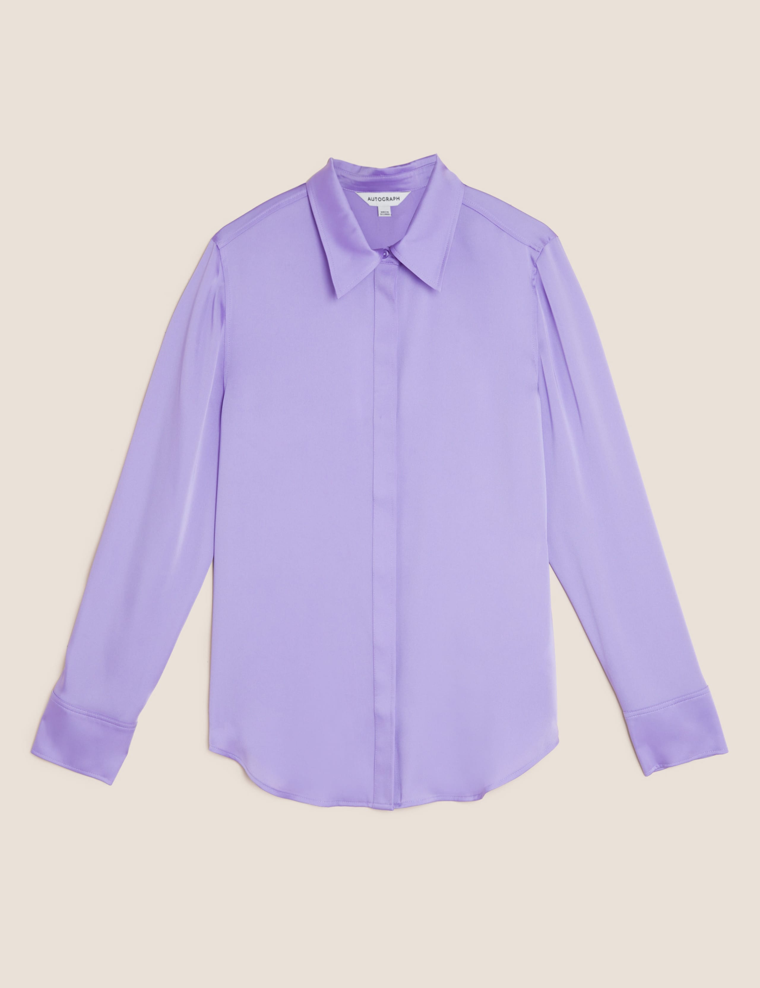 Satin Collared Long Sleeve Shirt 2 of 5
