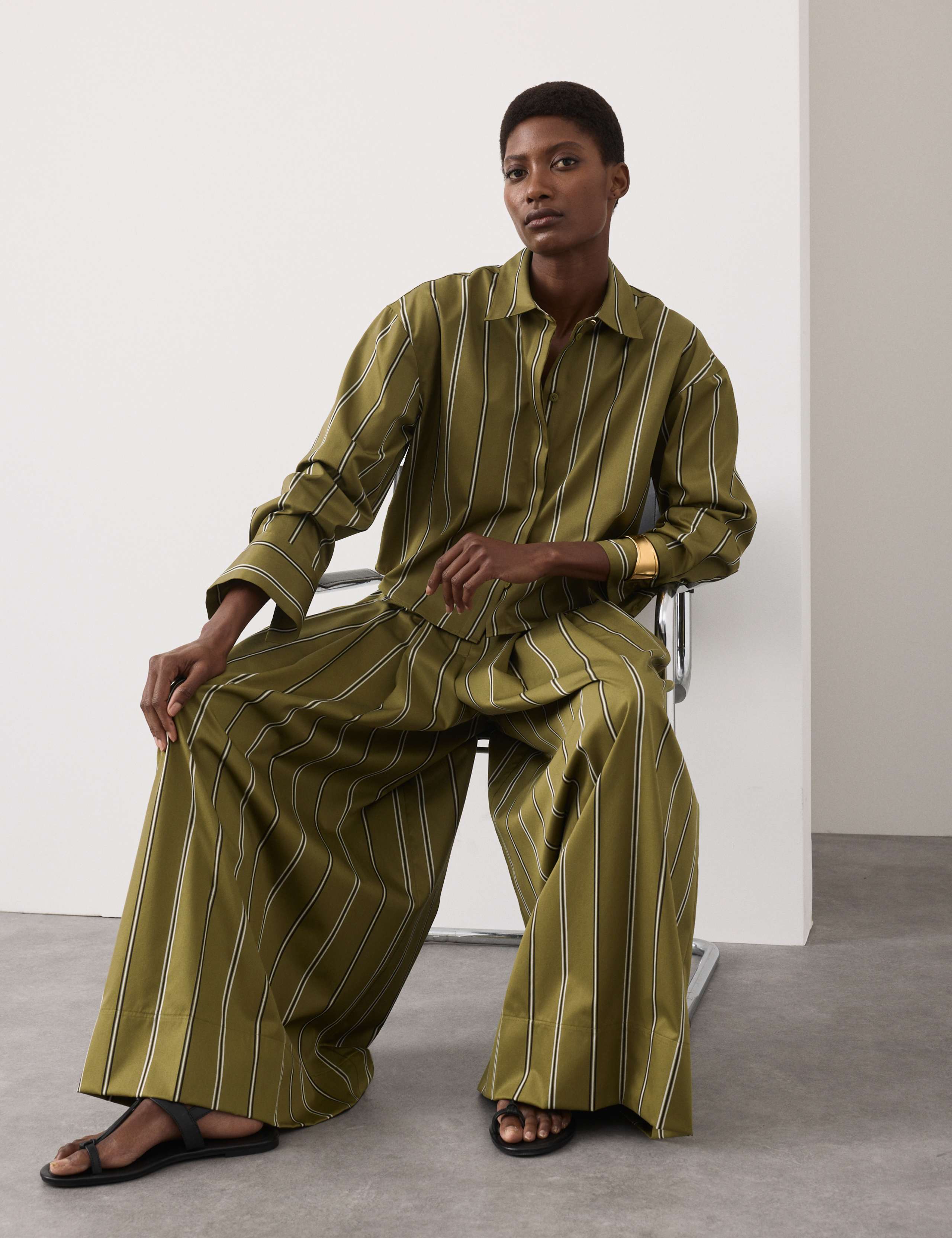 Pure Cotton Striped Cropped Shirt 7 of 7