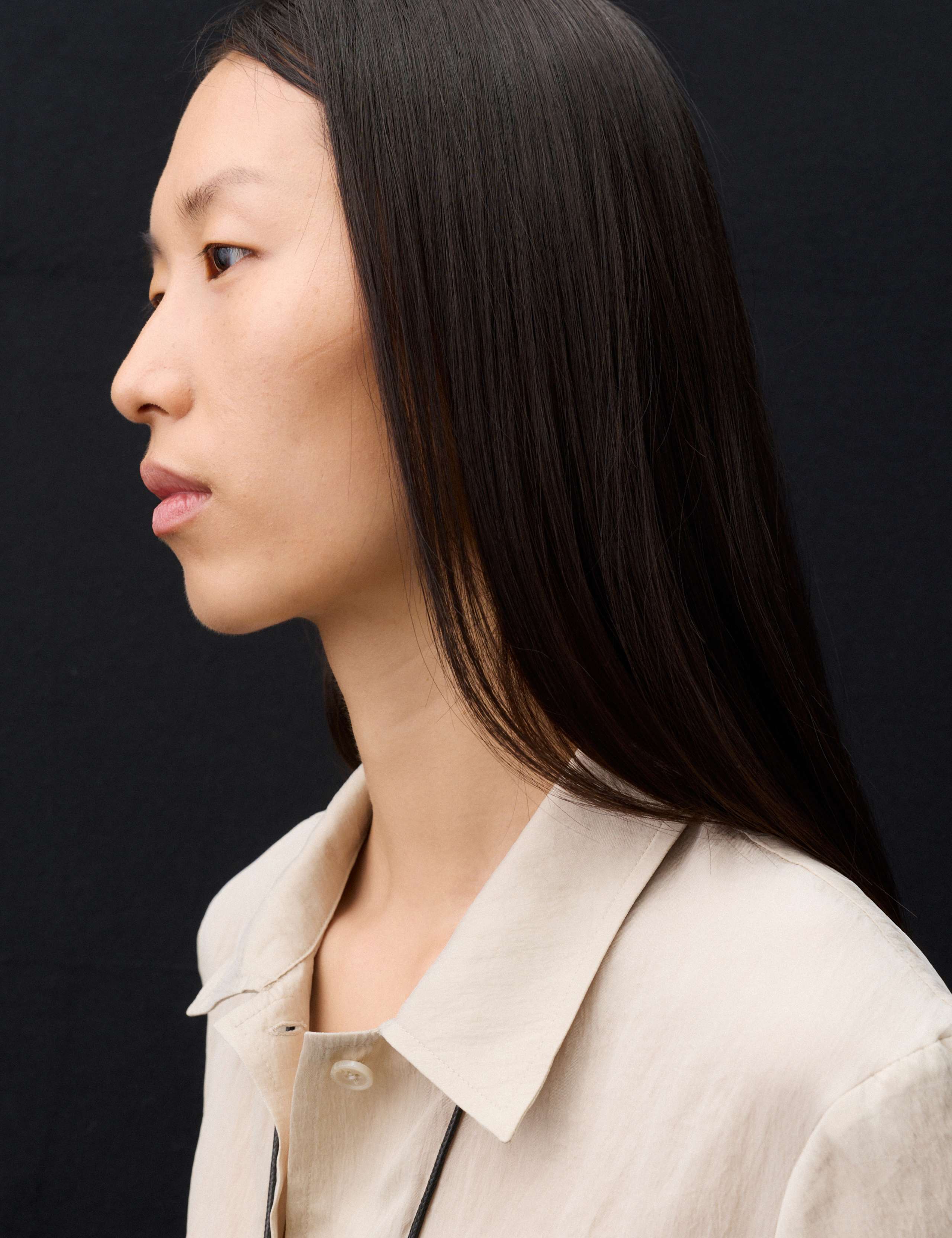 Lyocell Rich Textured Tie Detail Shirt 7 of 7