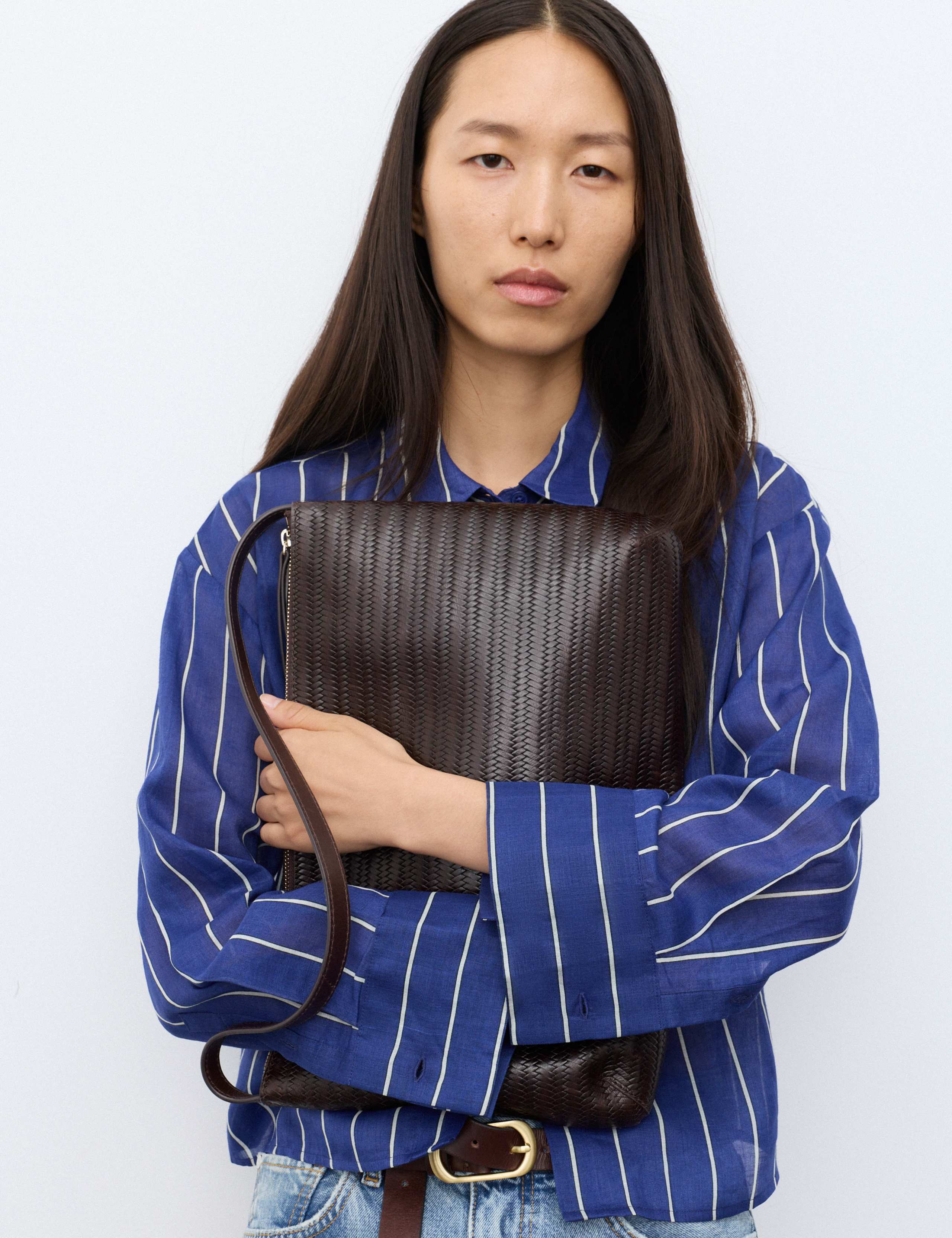 Pure Ramie Striped Collared Shirt 6 of 6