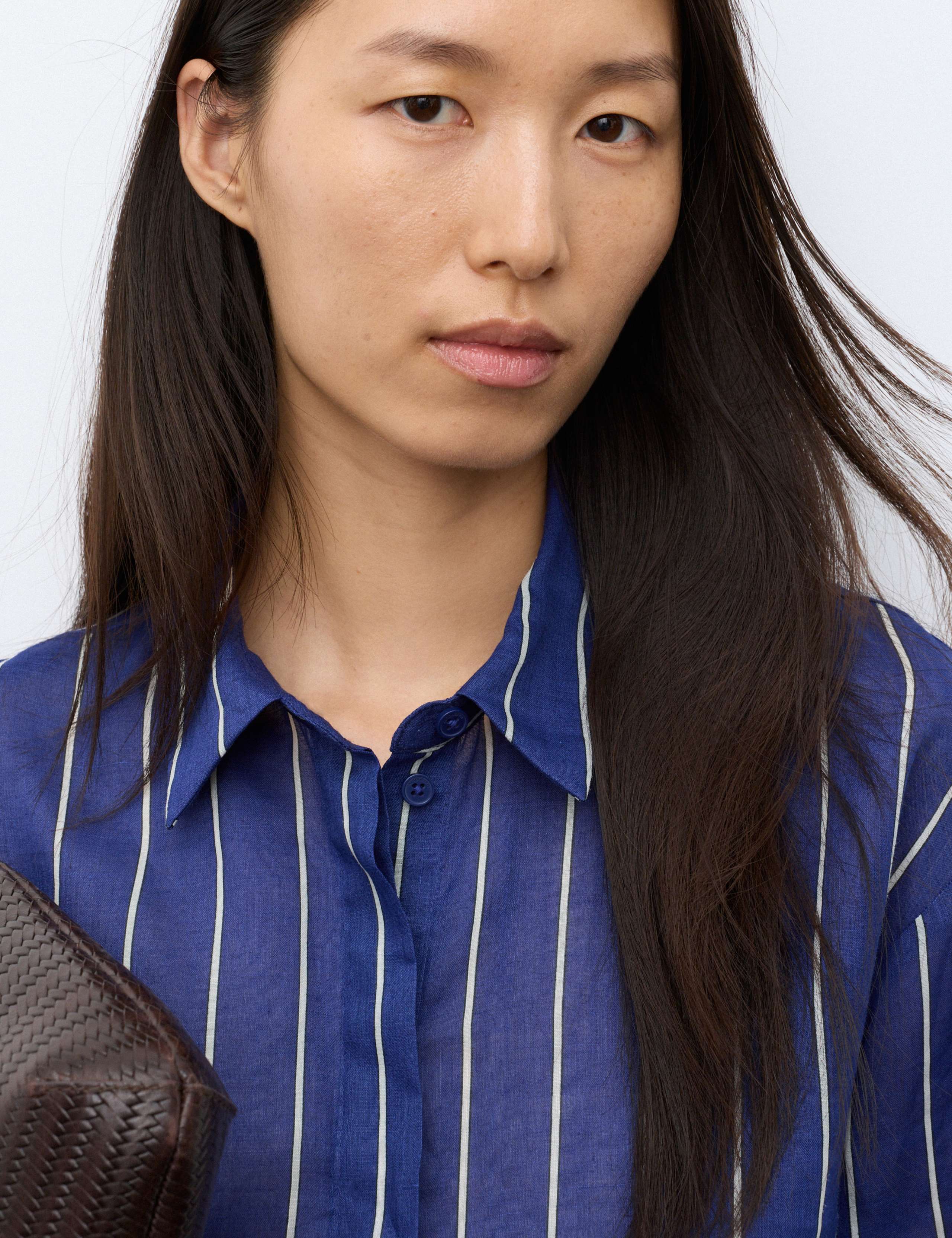 Pure Ramie Striped Collared Shirt 5 of 6