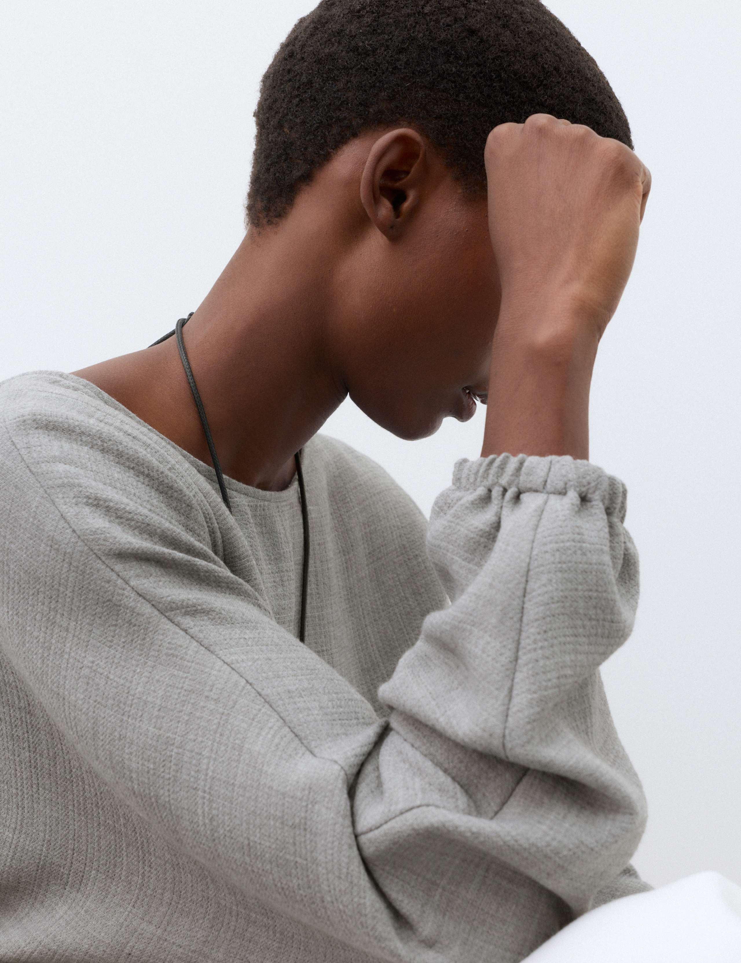 Textured Pleat Detail Blouson Sleeve Blouse 6 of 7