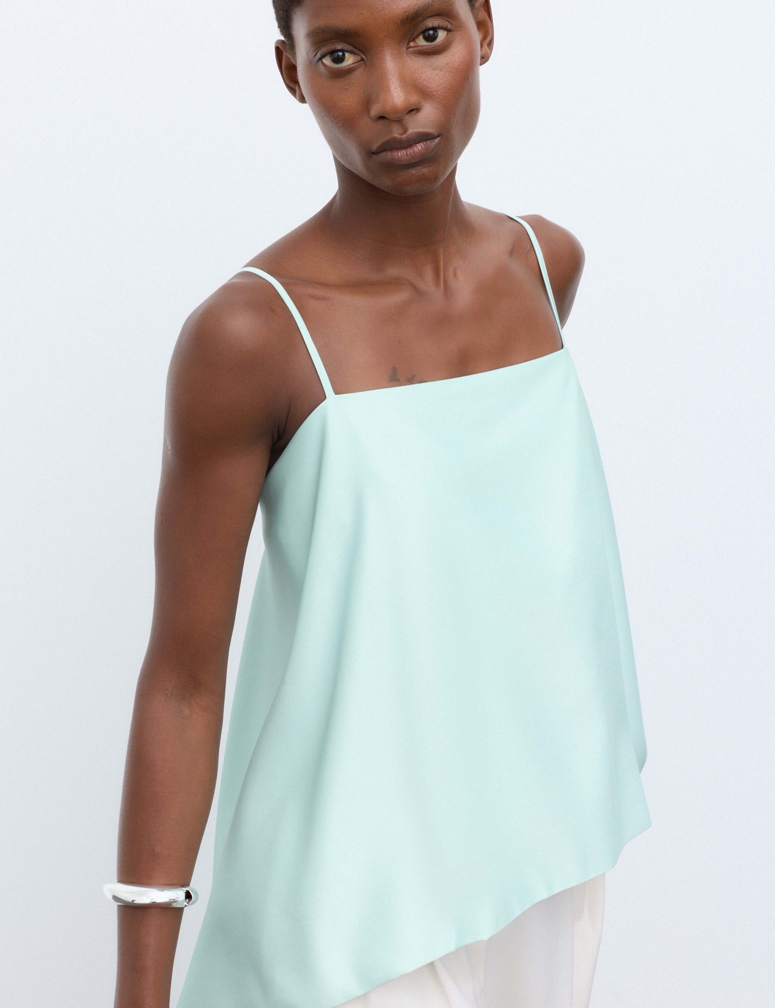 Lyocell Rich Waterfall Draped Cami Top 7 of 7