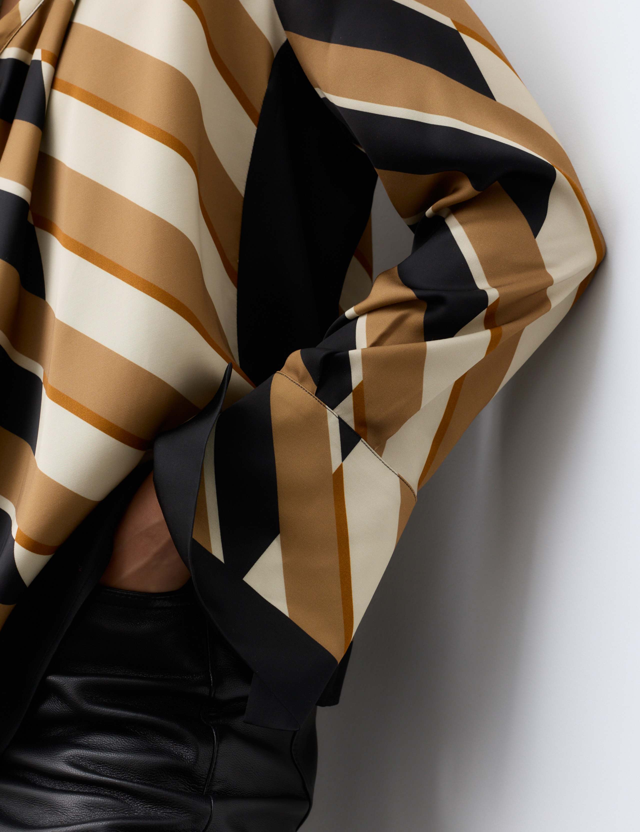 Striped Cowl Neck Blouse 6 of 7