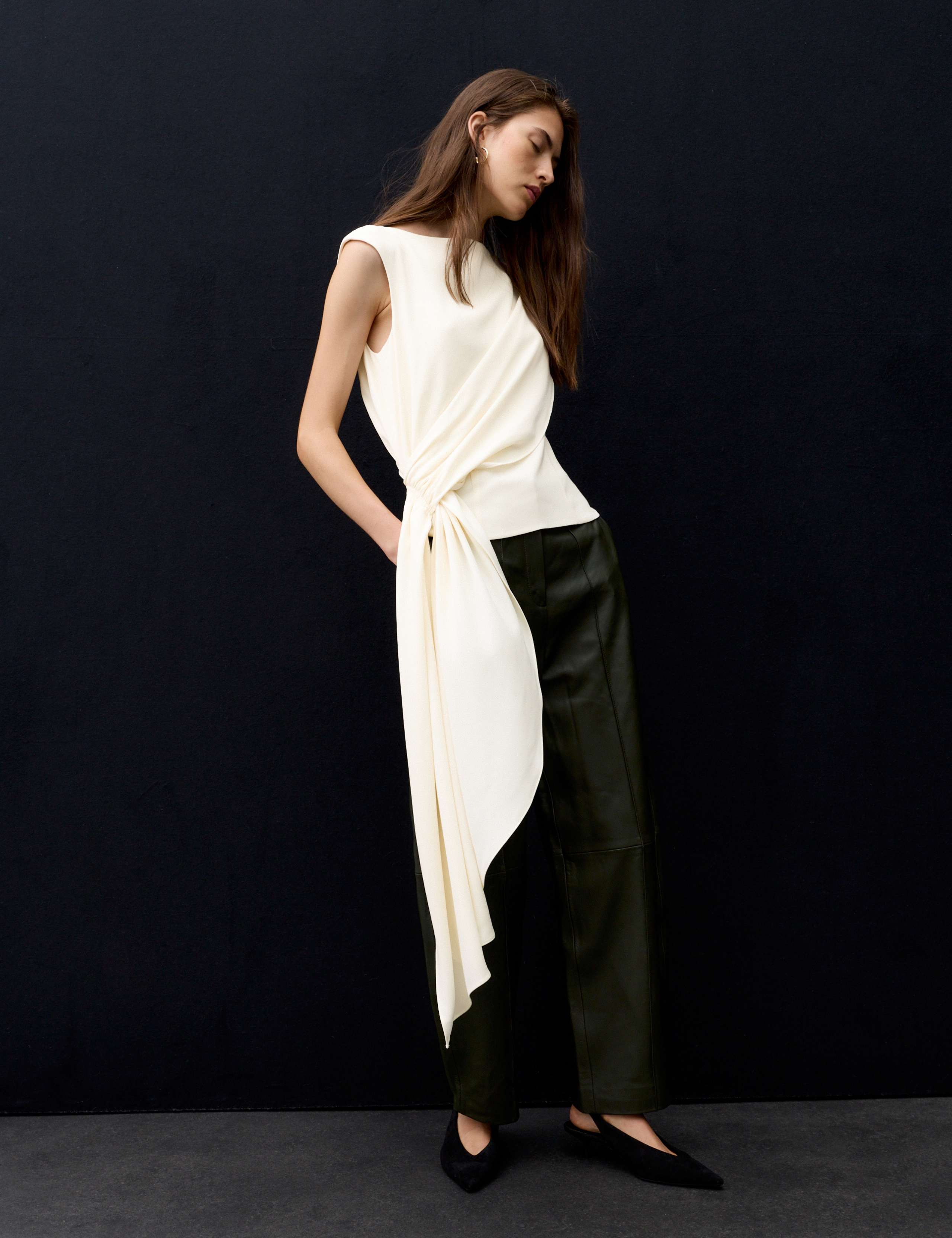 Slash Neck Draped Top 4 of 7