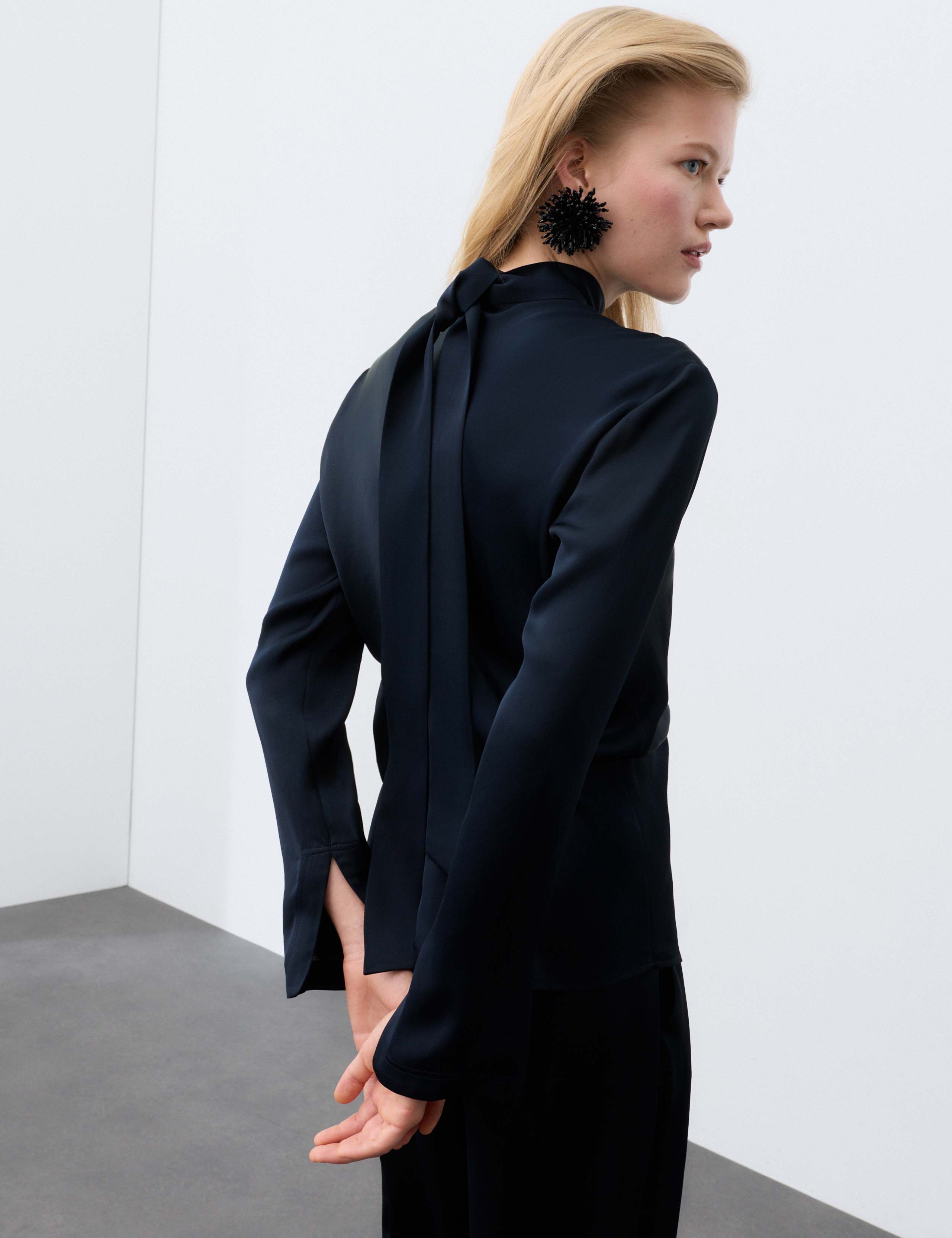 Satin Tie Neck Blouse 7 of 7
