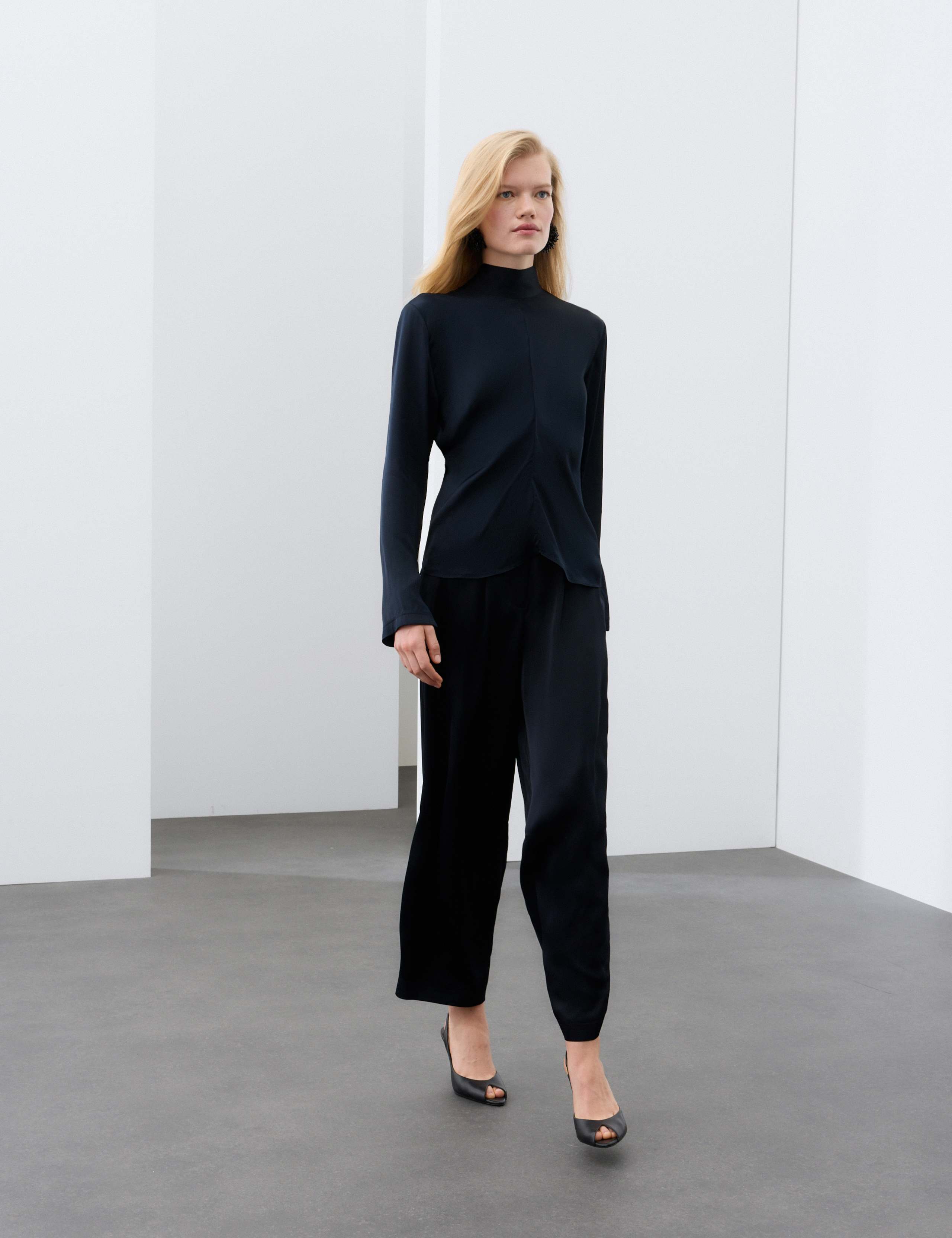 Satin Tie Neck Blouse 4 of 7