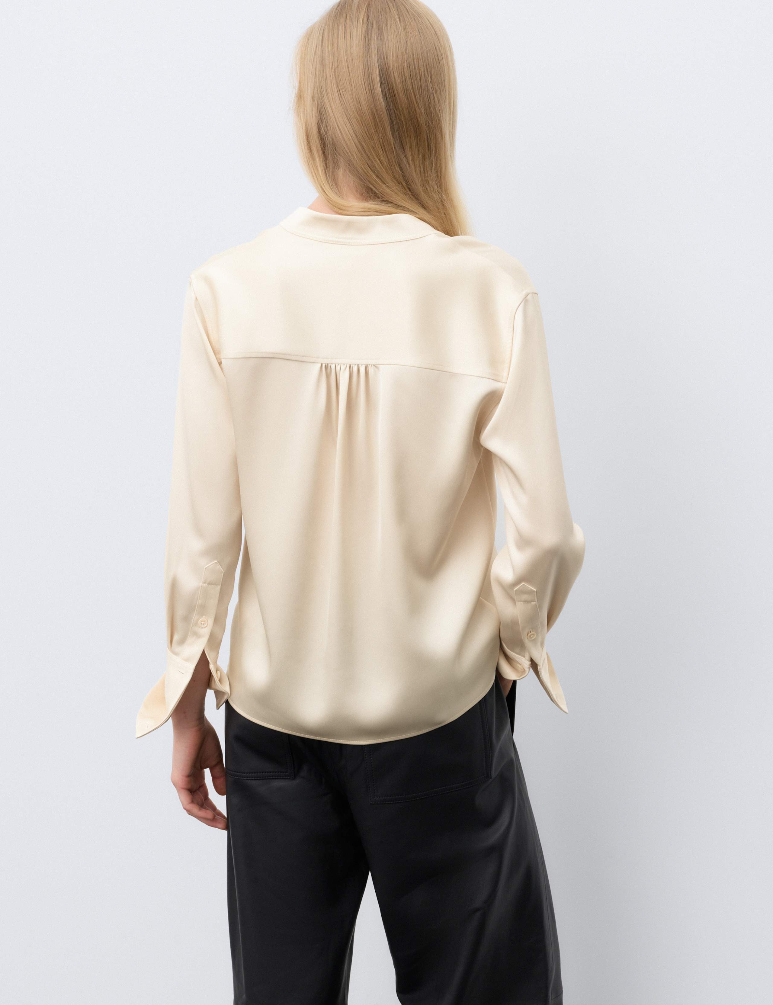 V Neck Cowl Insert Blouse 3 of 8
