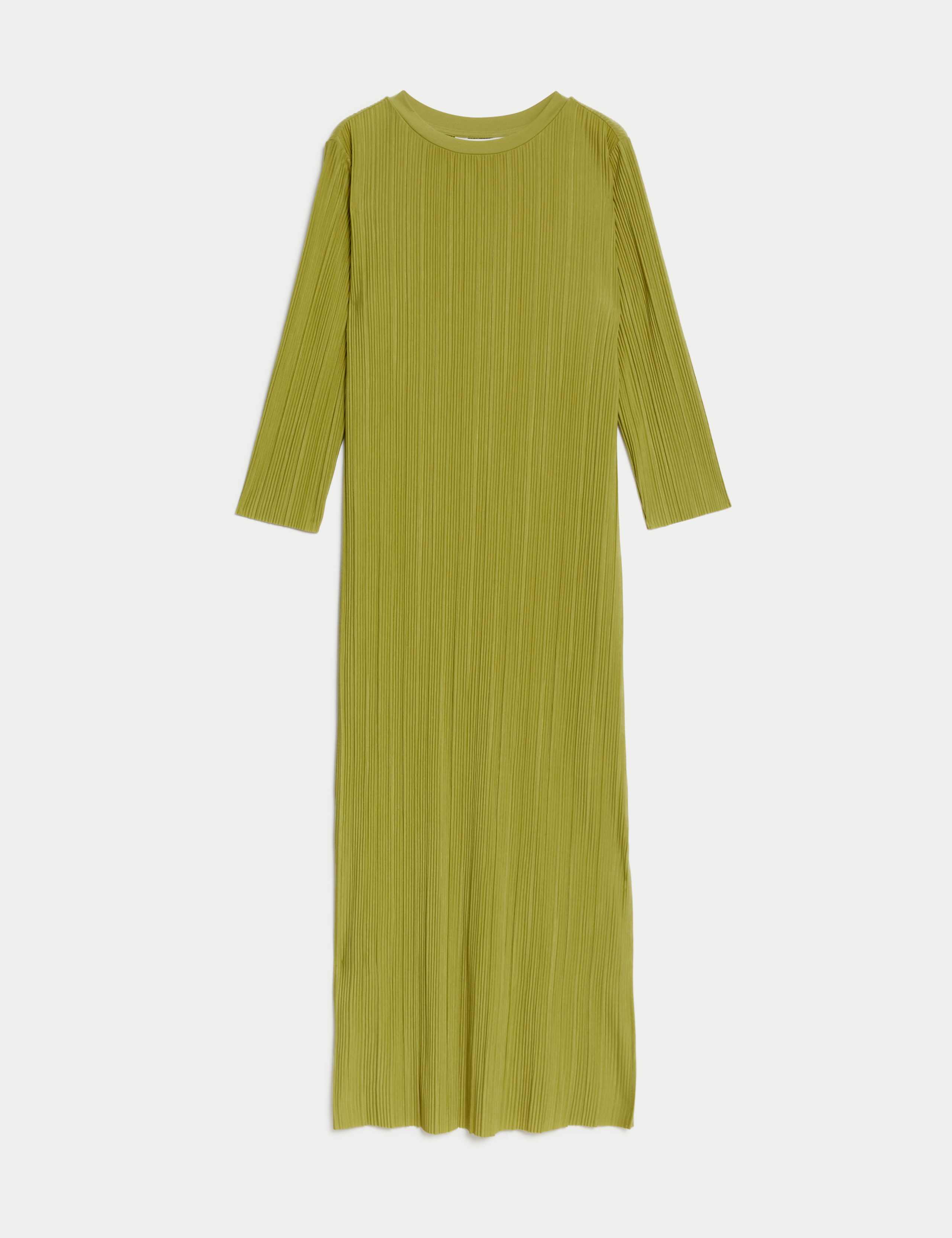 Jersey Plisse Round Neck Midaxi Column Dress 2 of 2