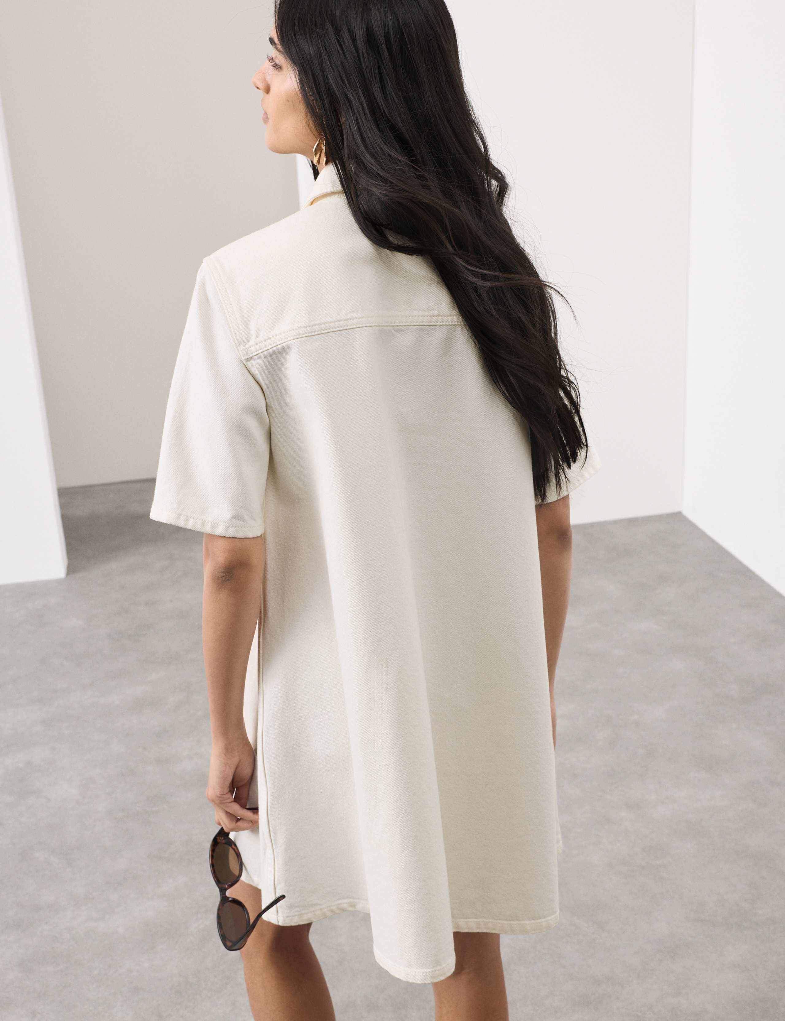 Pure Cotton Mini Shirt Dress 5 of 6