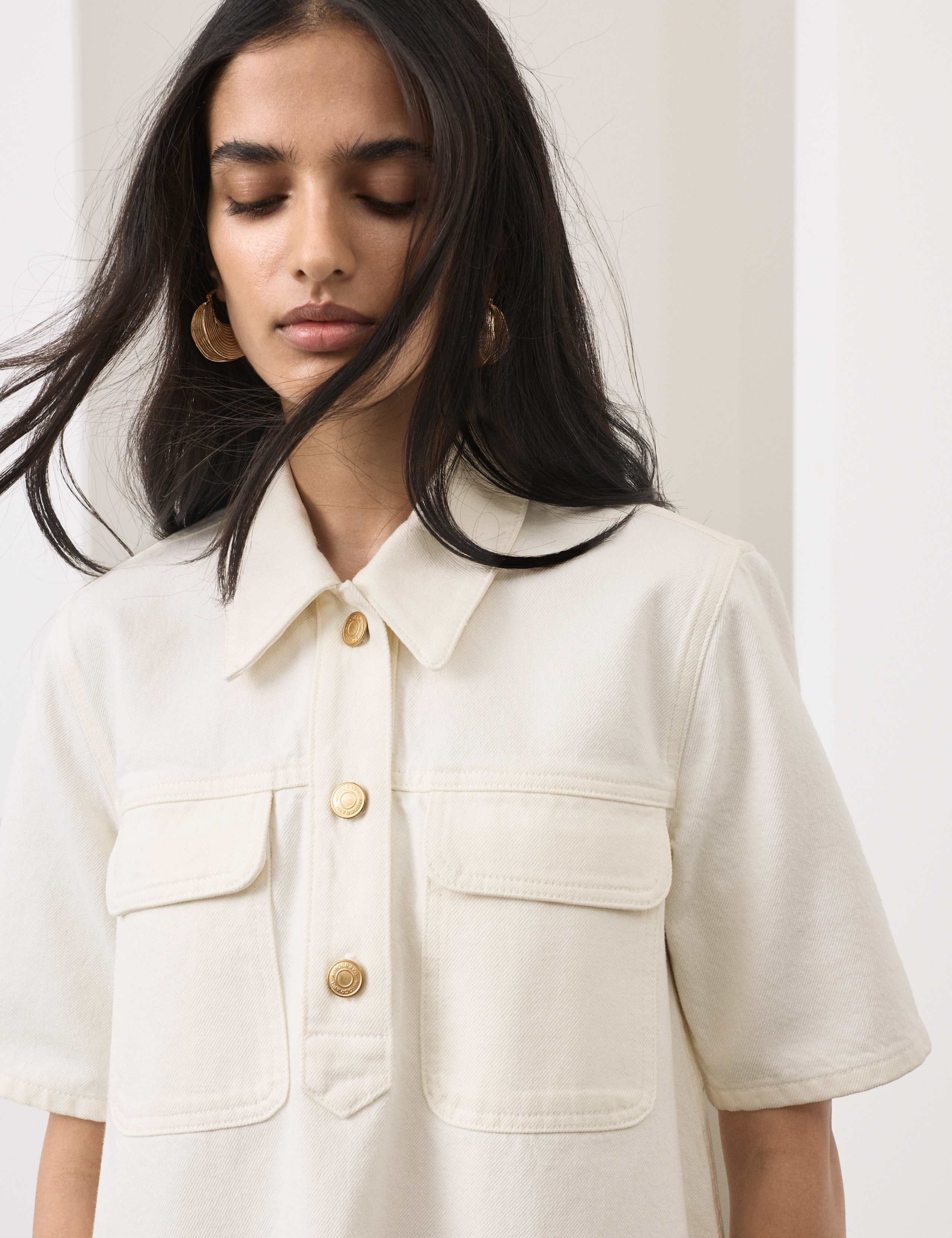 Pure Cotton Mini Shirt Dress 6 of 6