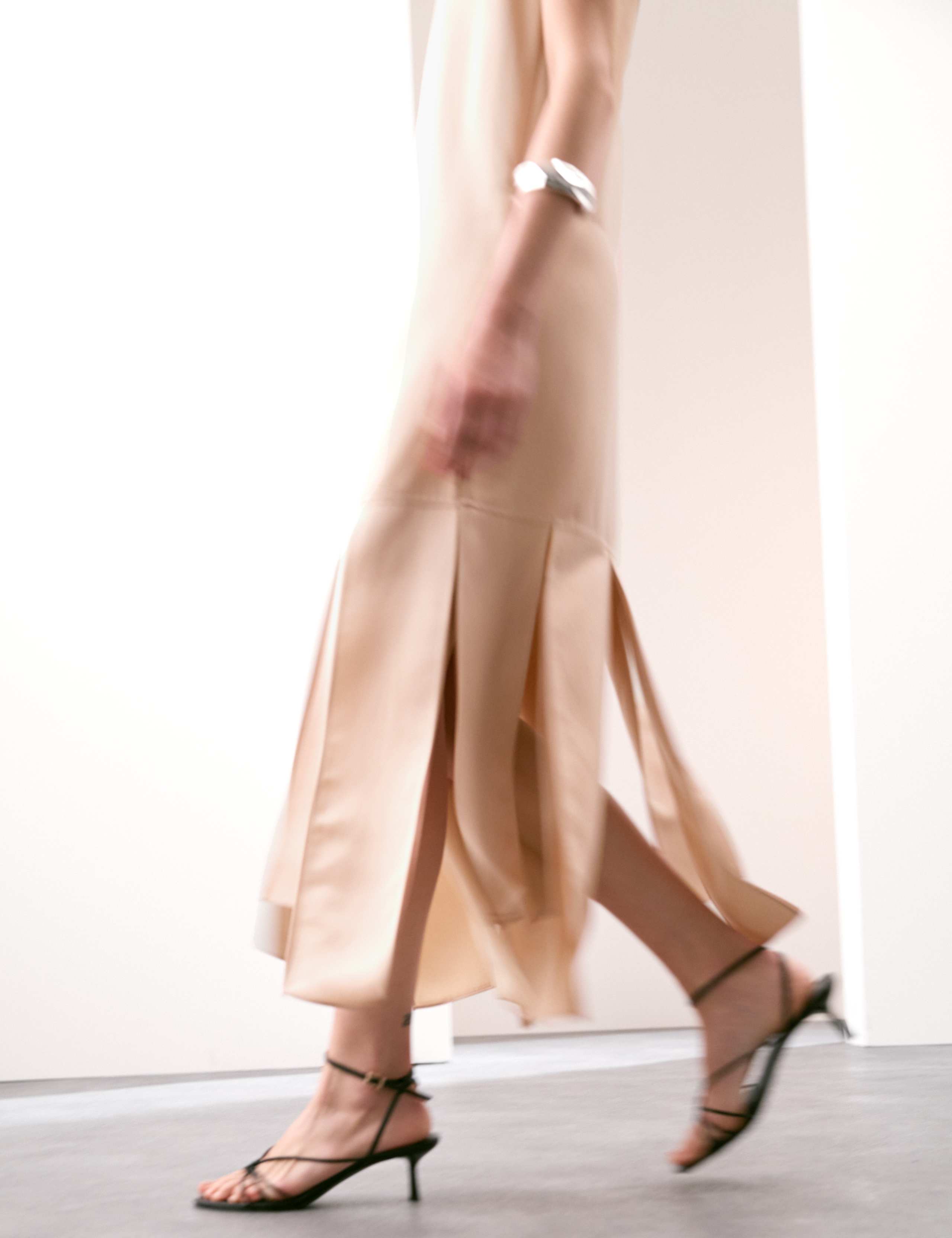 Satin Scoop Neck Tassel Midi Dress 7 of 7