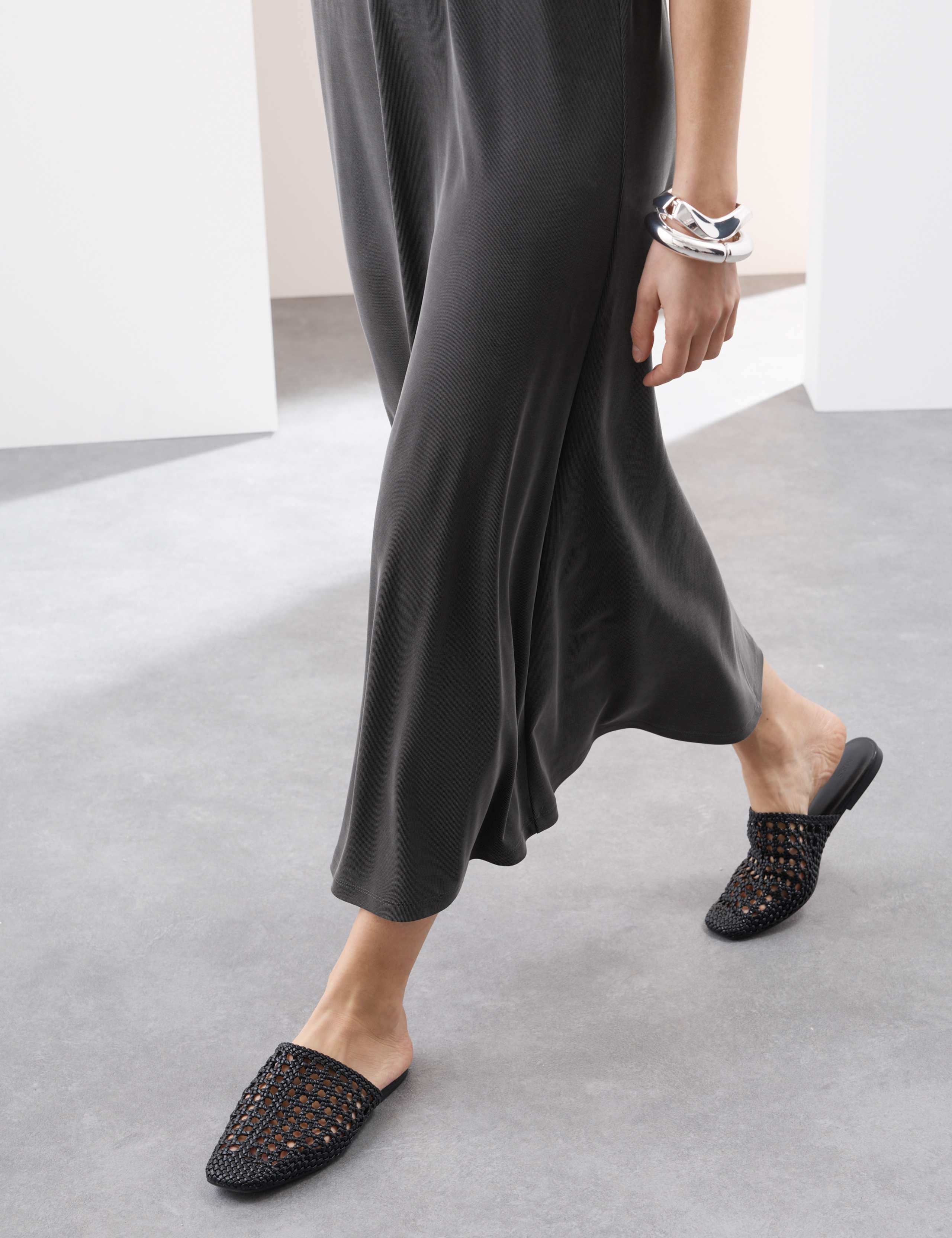 Jersey Ribbed Maxi Column Dress 7 of 7