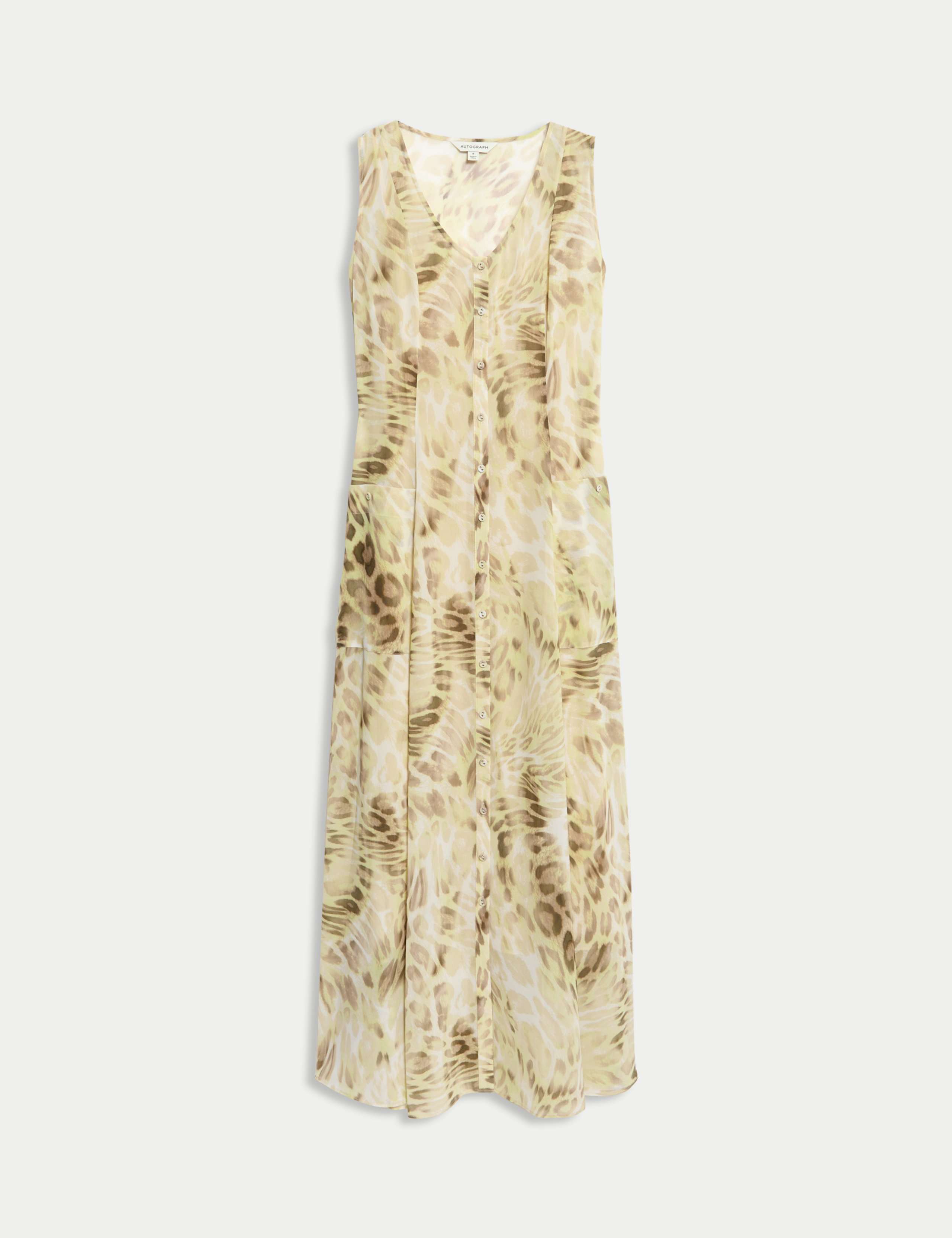 Animal Print Button Front Maxi Dress 2 of 5