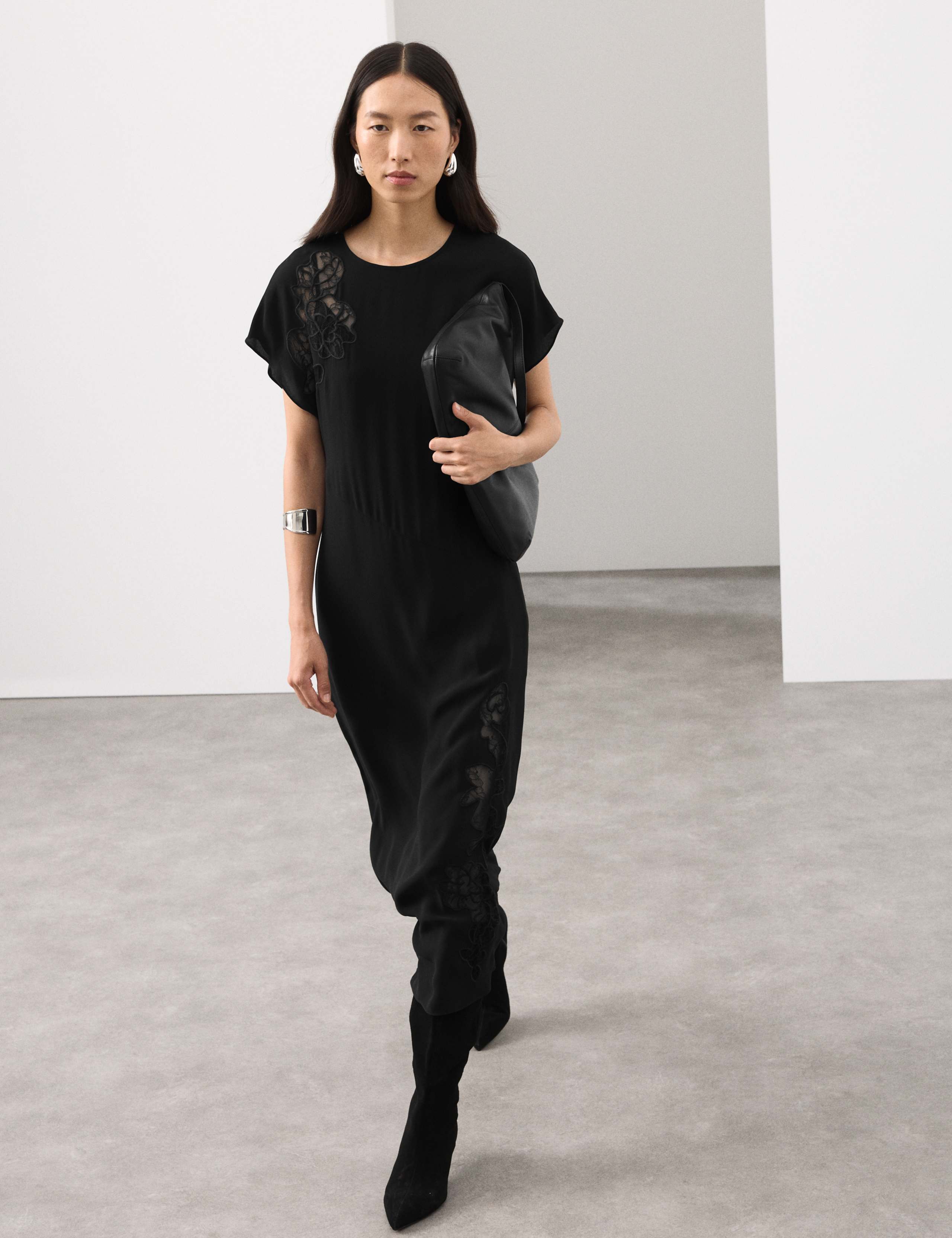 Lace Detail Midaxi Dress 1 of 7