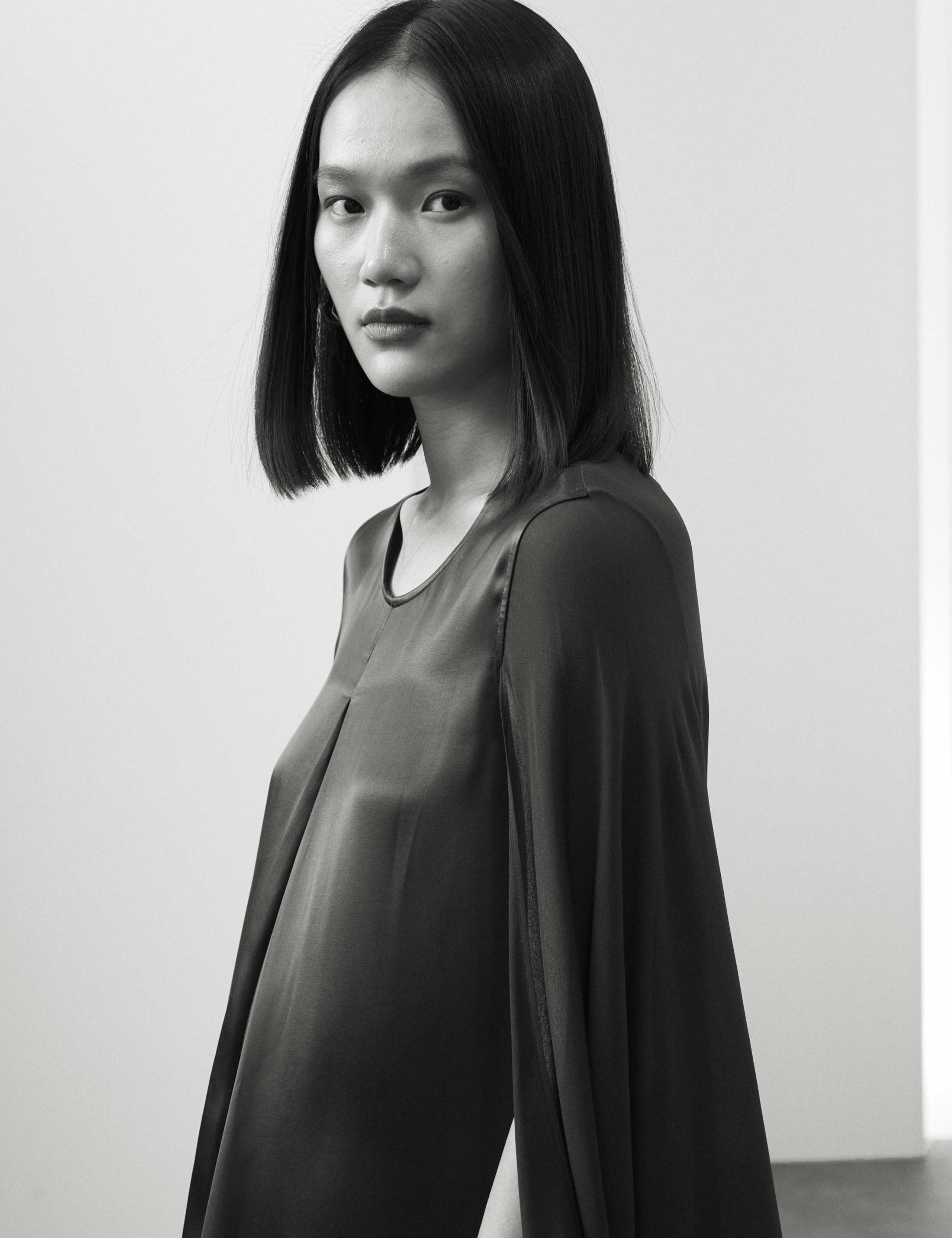 Cupro Rich Cape Detail Mini Dress 7 of 7