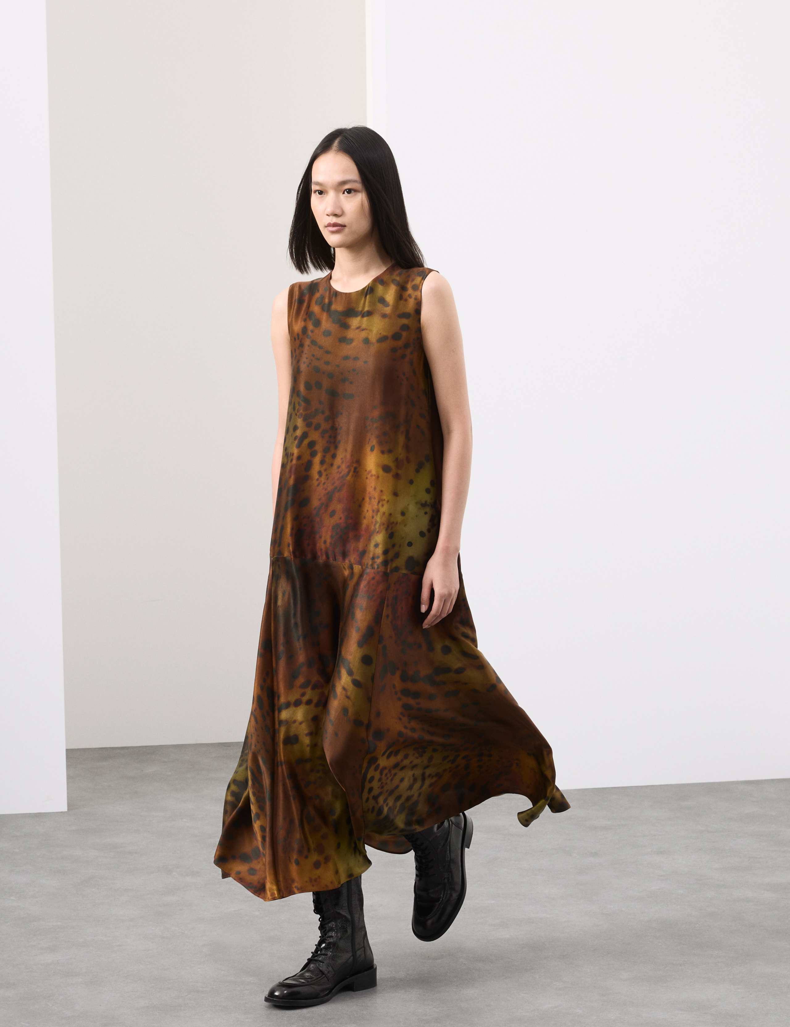 Animal Print Midaxi Column Dress 1 of 7
