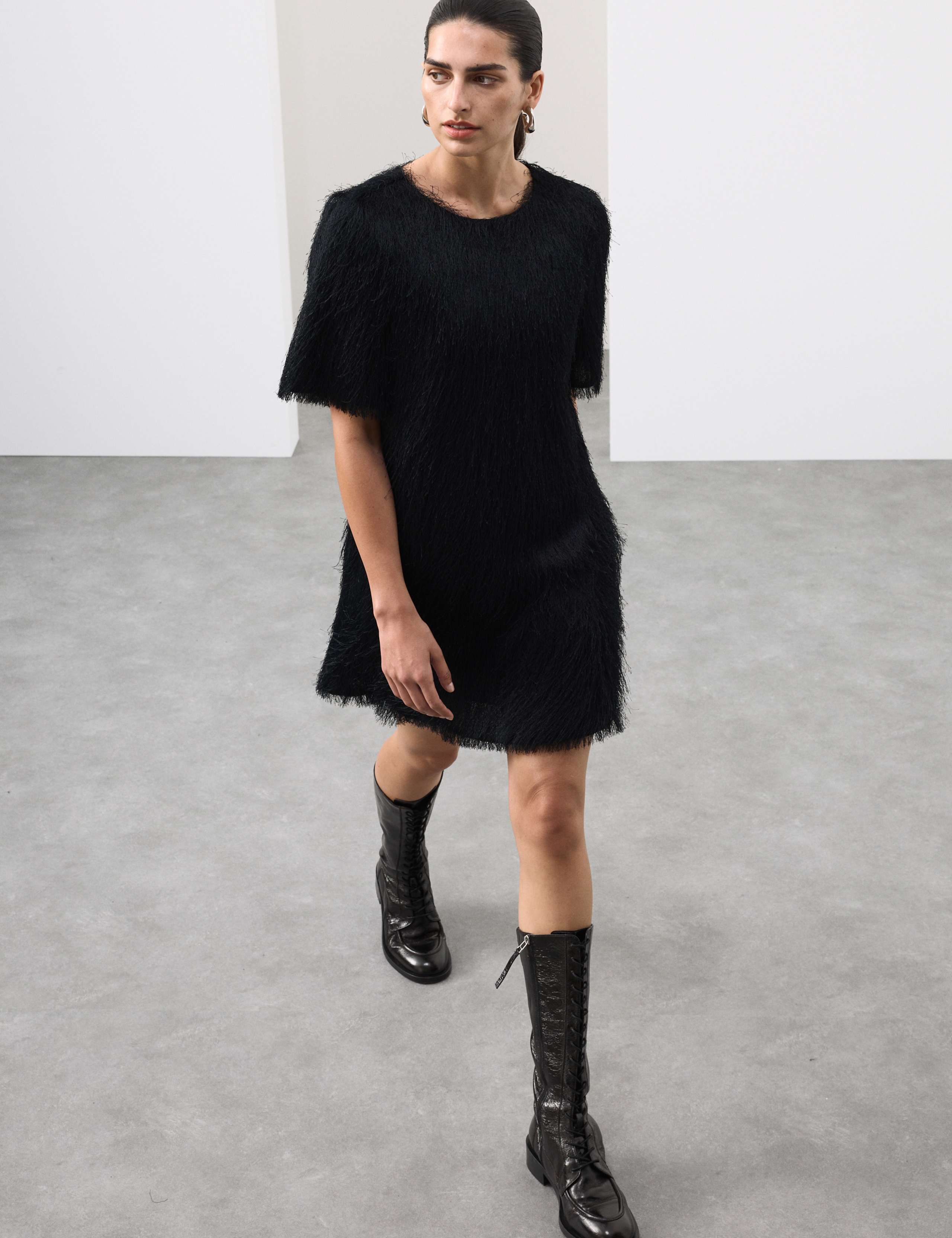 Fringed Mini Shift Dress 5 of 7