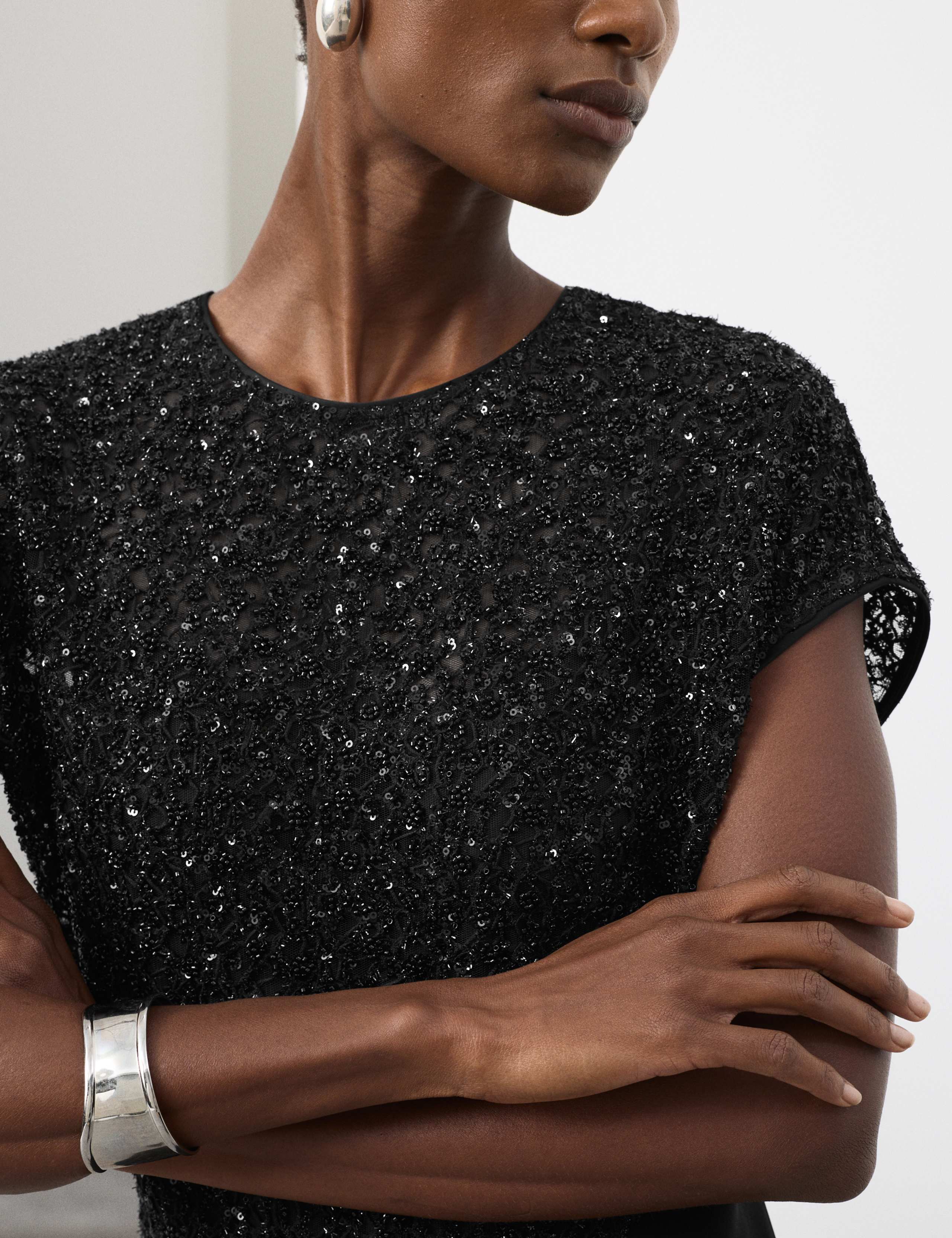 Beaded Midaxi Column Dress 3 of 7