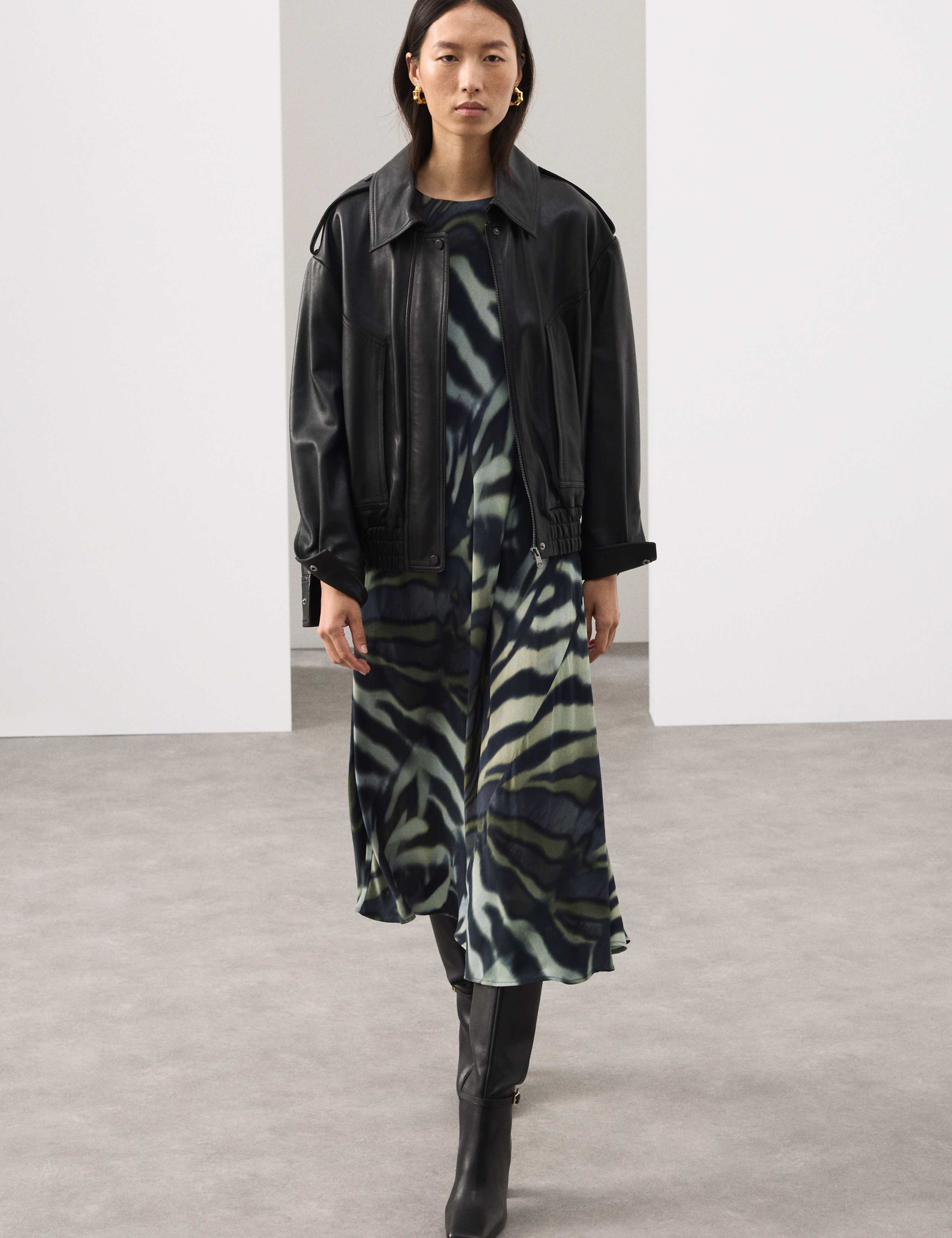 Cupro Rich Animal Print Midaxi Column Dress 3 of 7