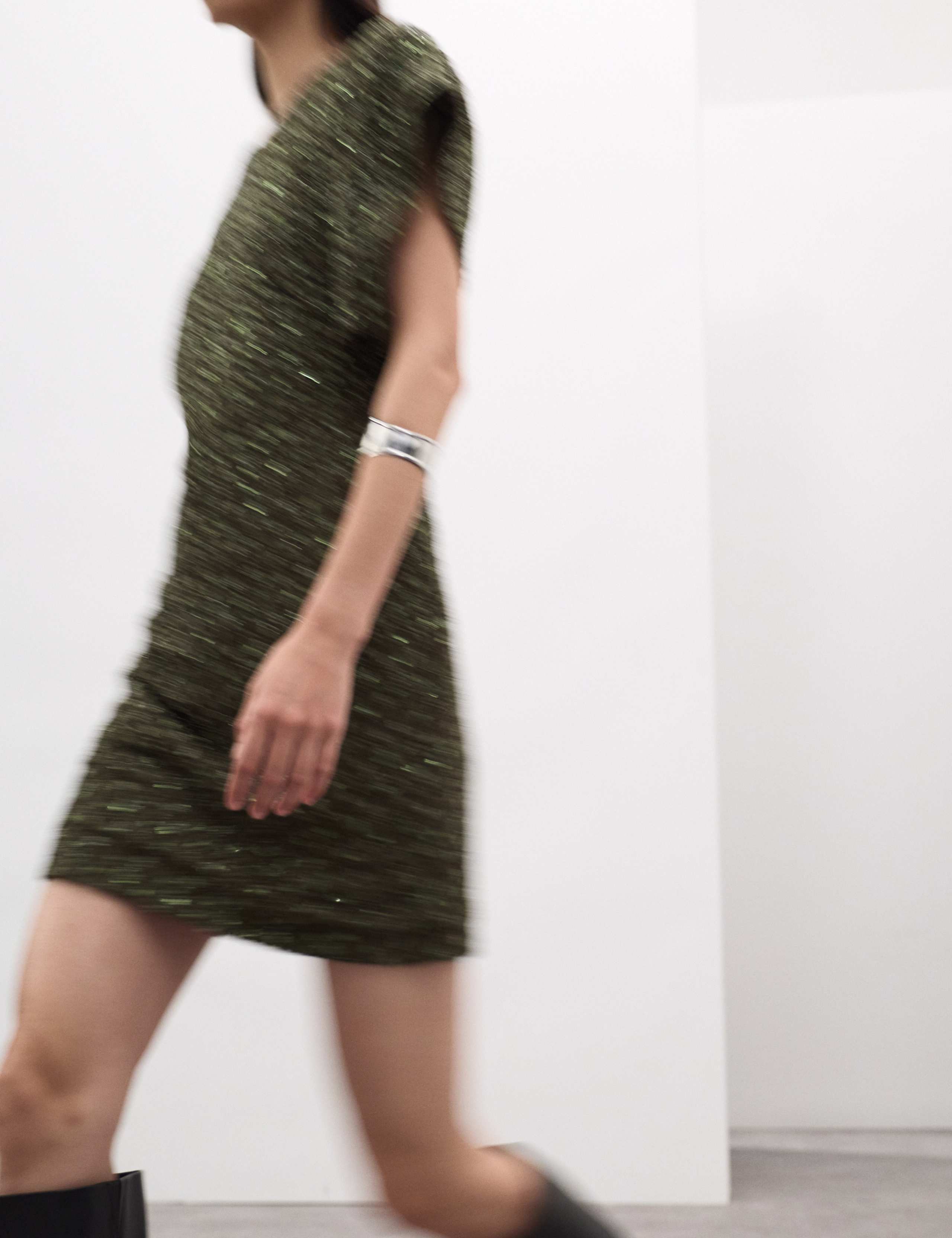 Beaded V-Neck Mini Fitted Shift Dress 6 of 6