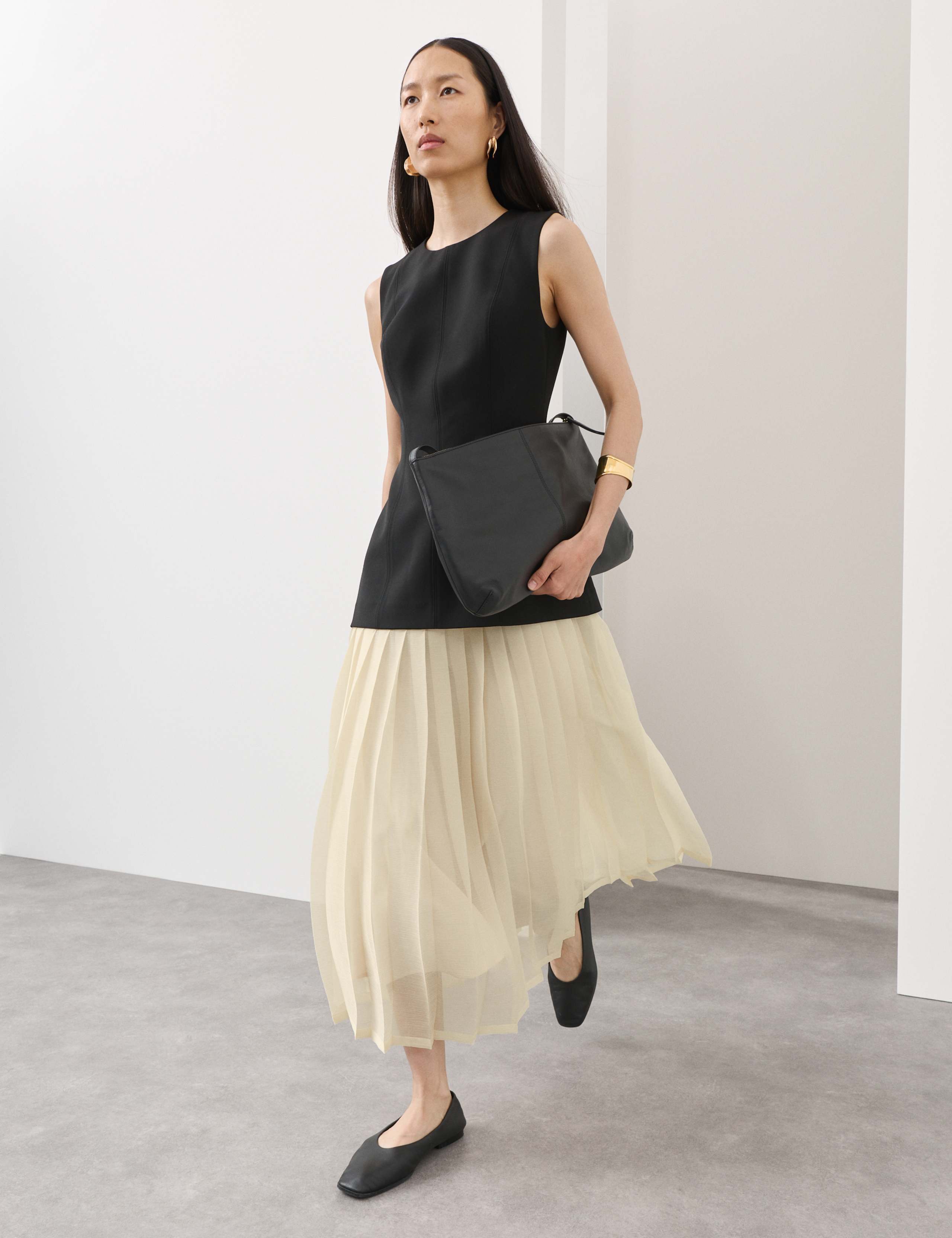 Wool Blend Layered Midaxi Dress 1 of 7