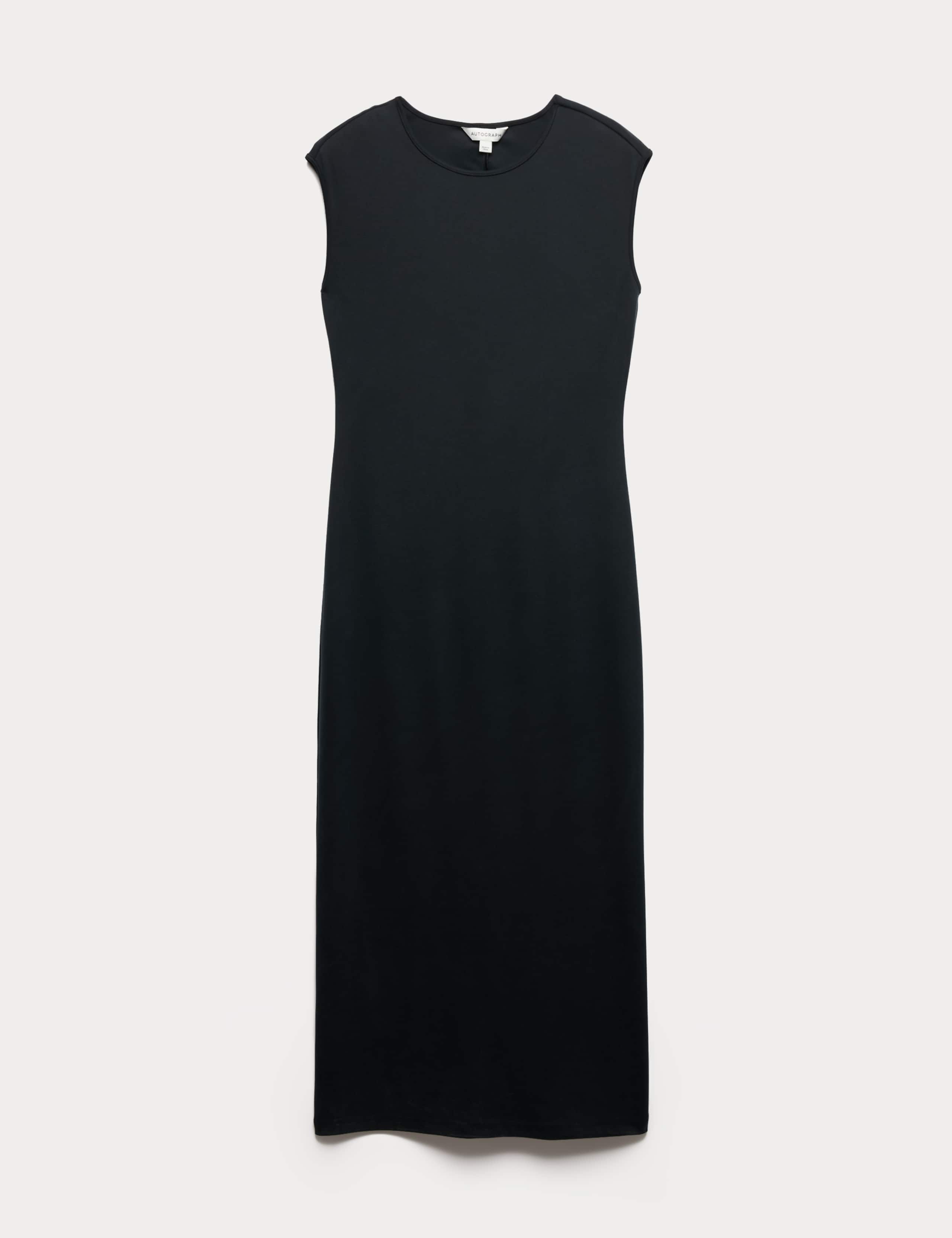 Ribbed Jersey Shoulder Pad Midaxi Dress 2 of 7