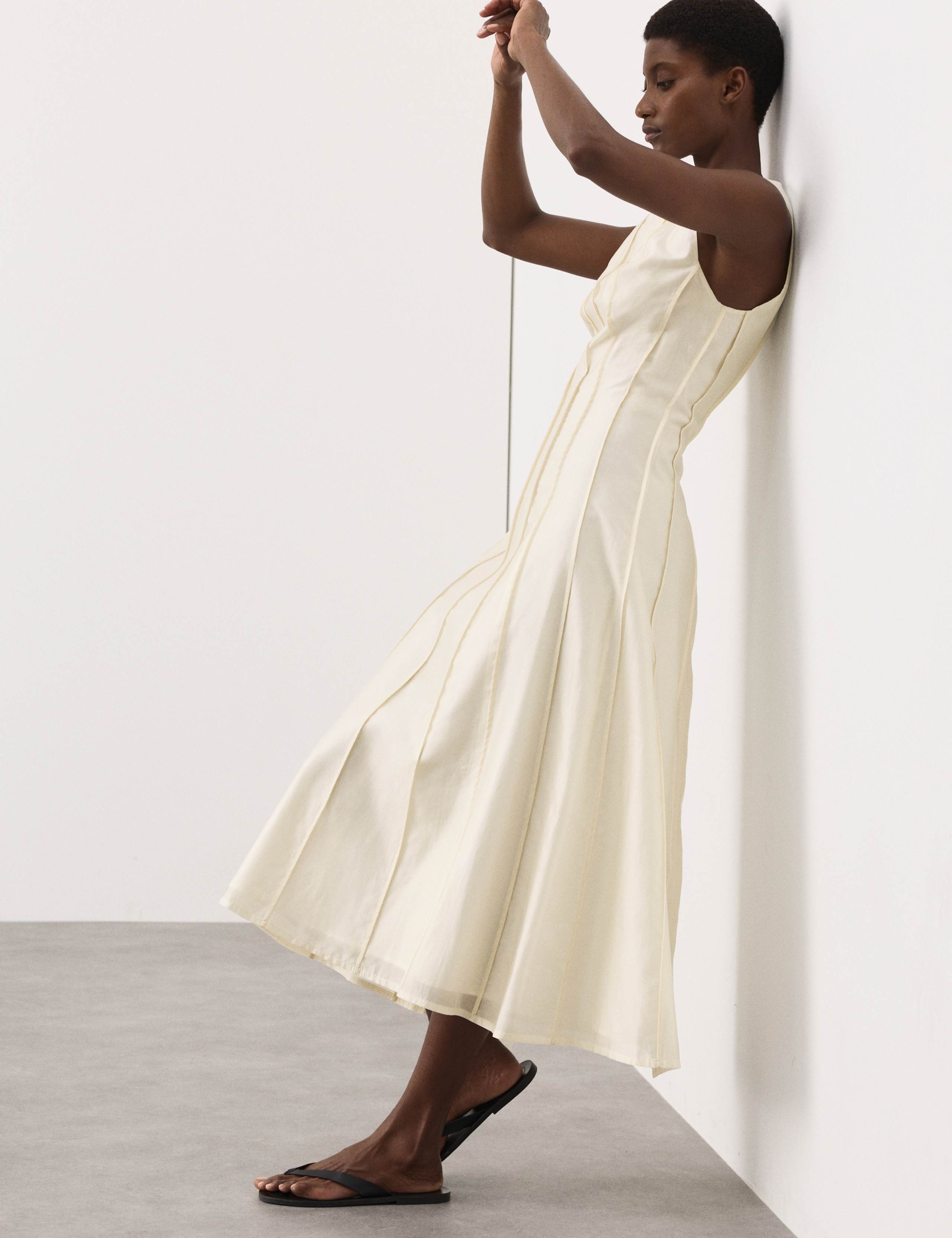 Lyocell Rich Seam Detail Midaxi Dress 7 of 7