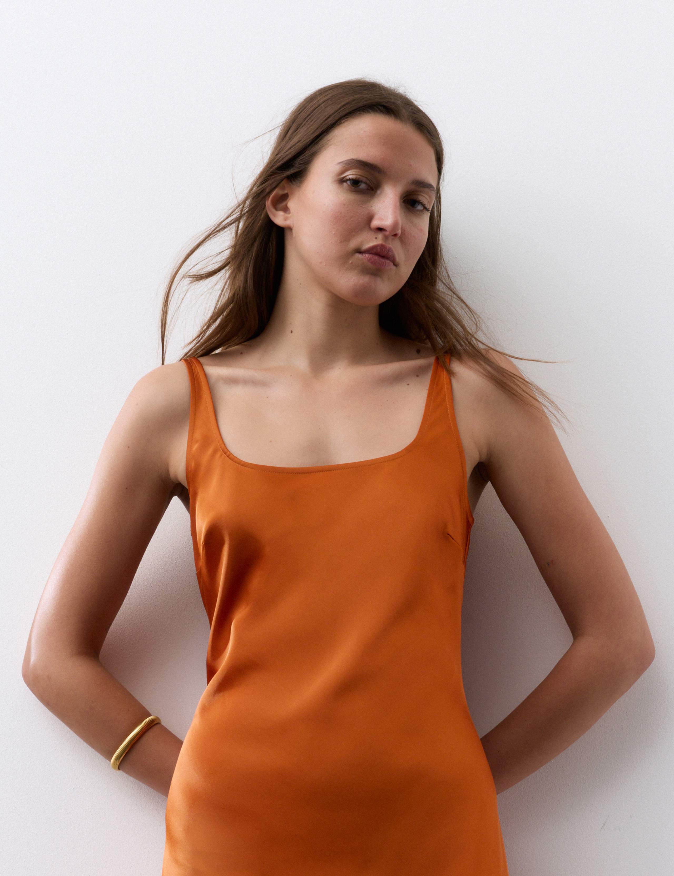Satin Scoop Neck Maxi Slip Dress 7 of 7