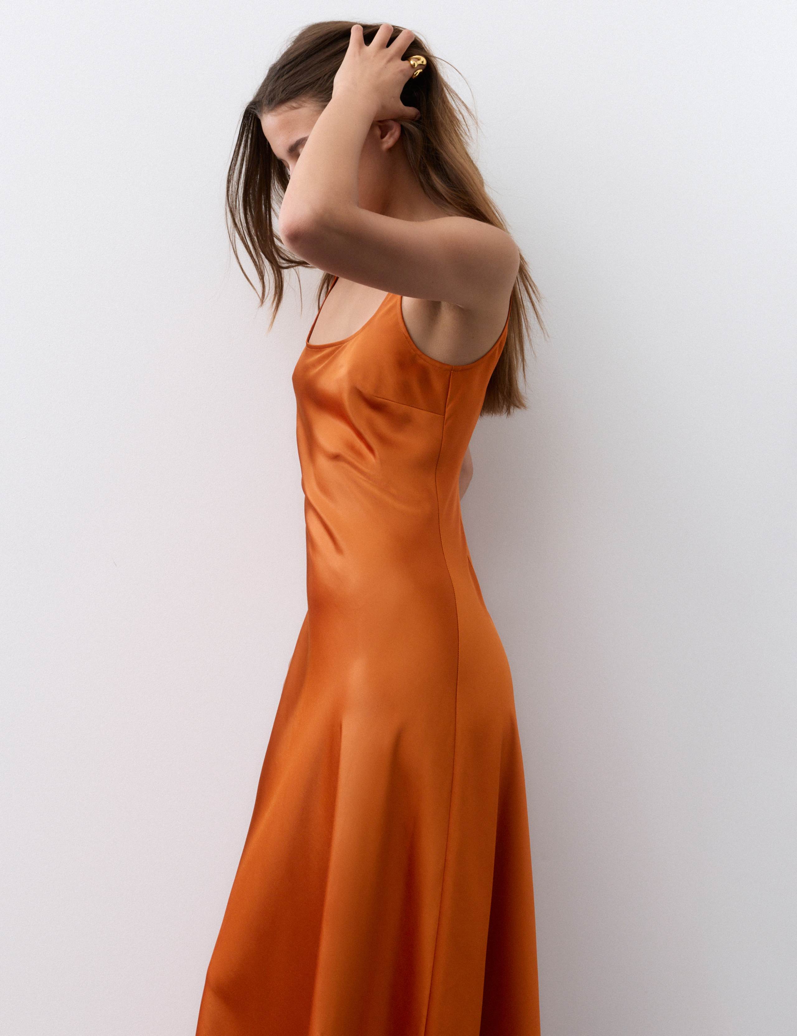 Satin Scoop Neck Maxi Slip Dress 6 of 7