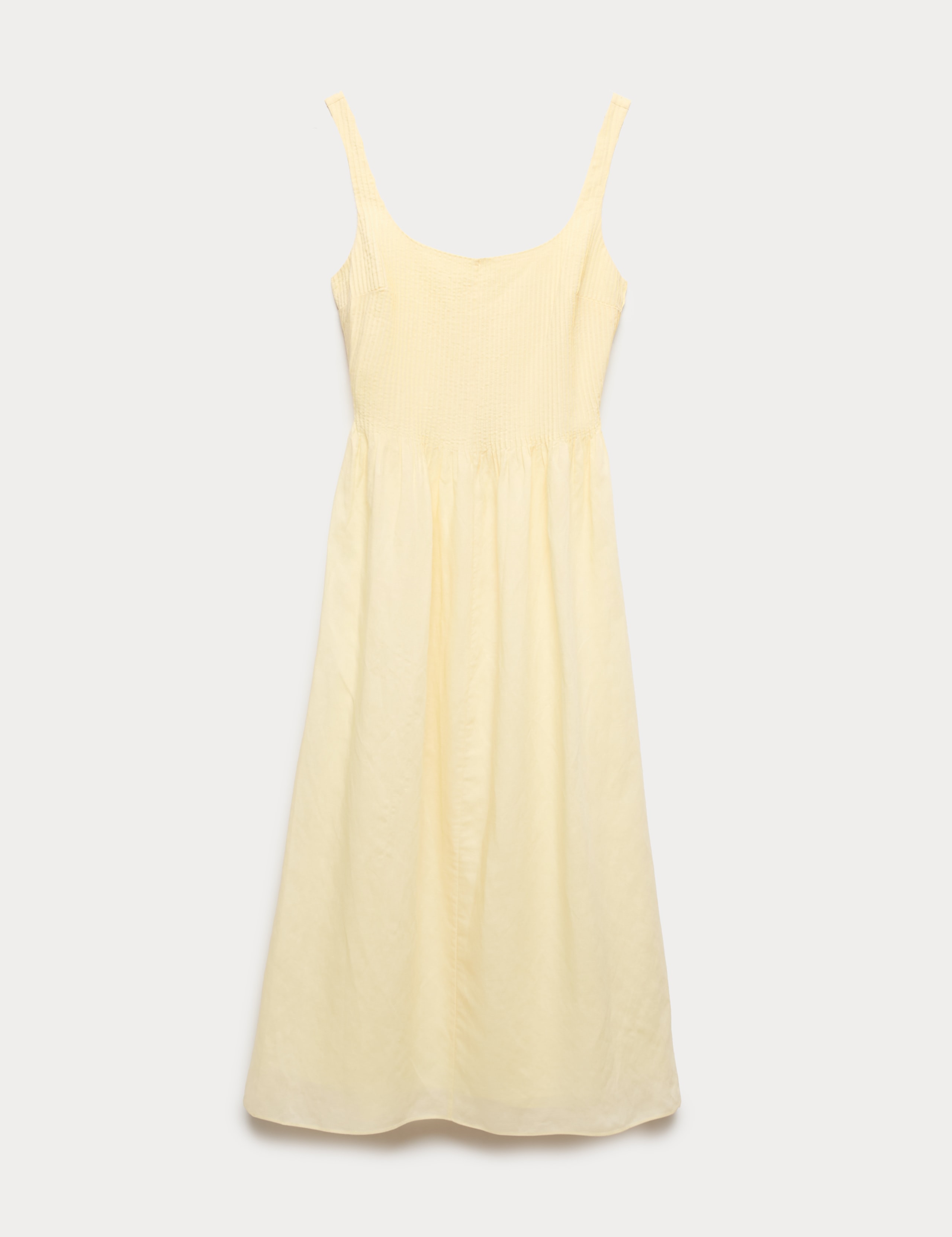 Linen Rich Pintuck Midaxi Skater Dress 2 of 7