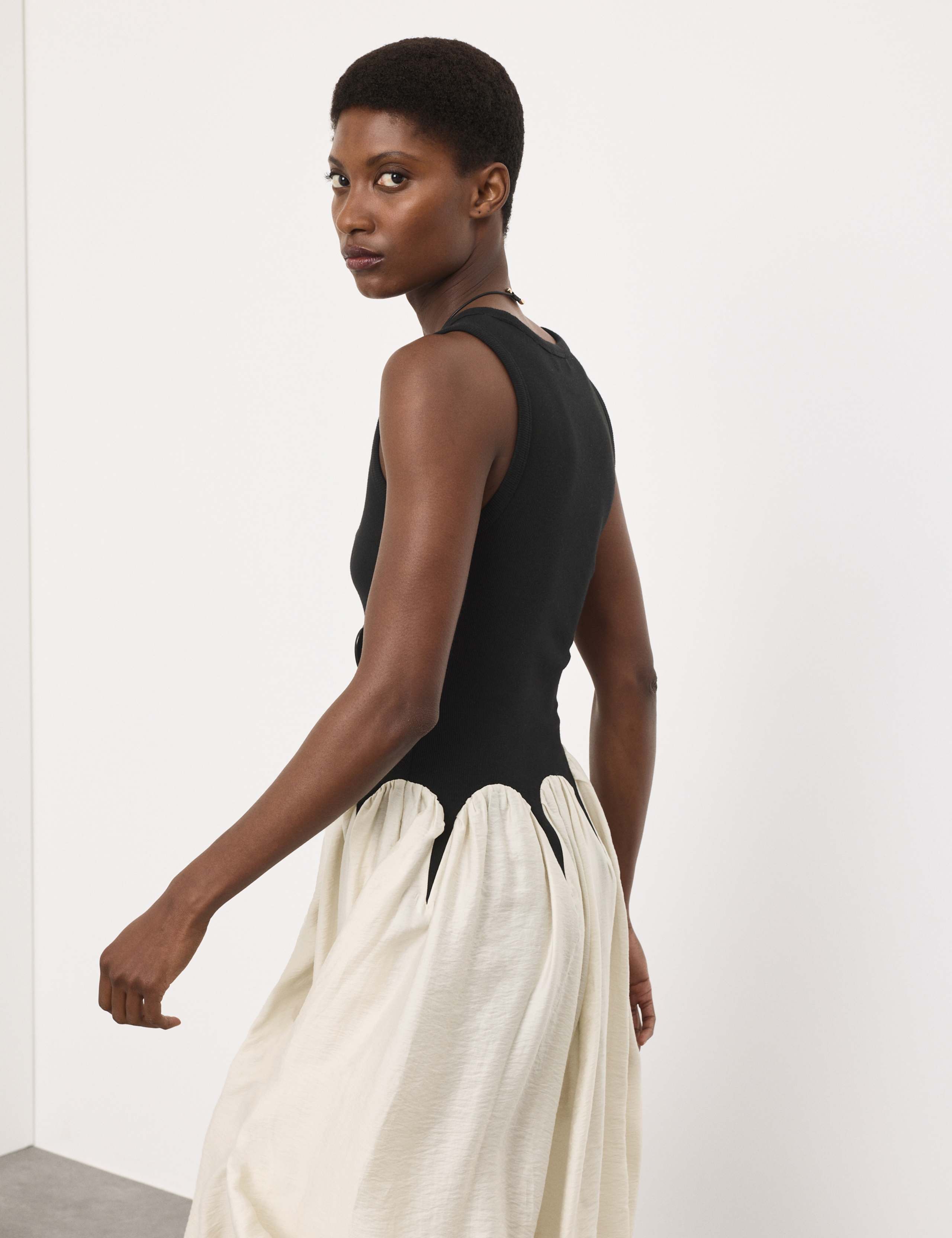 Cotton Rich Godet Midi Skater Dress 6 of 7