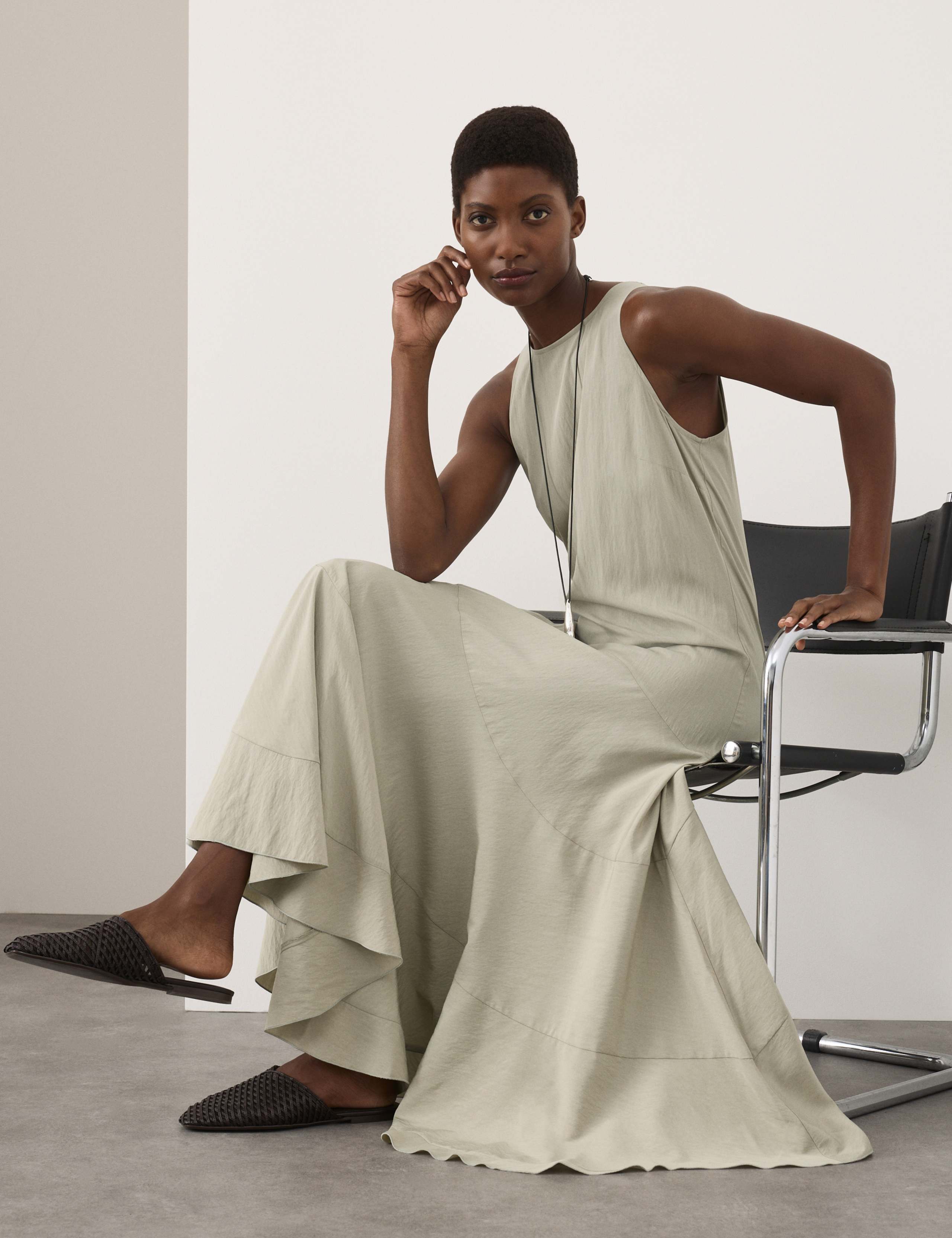 Full Circle Seam Midaxi Skater Dress 7 of 7