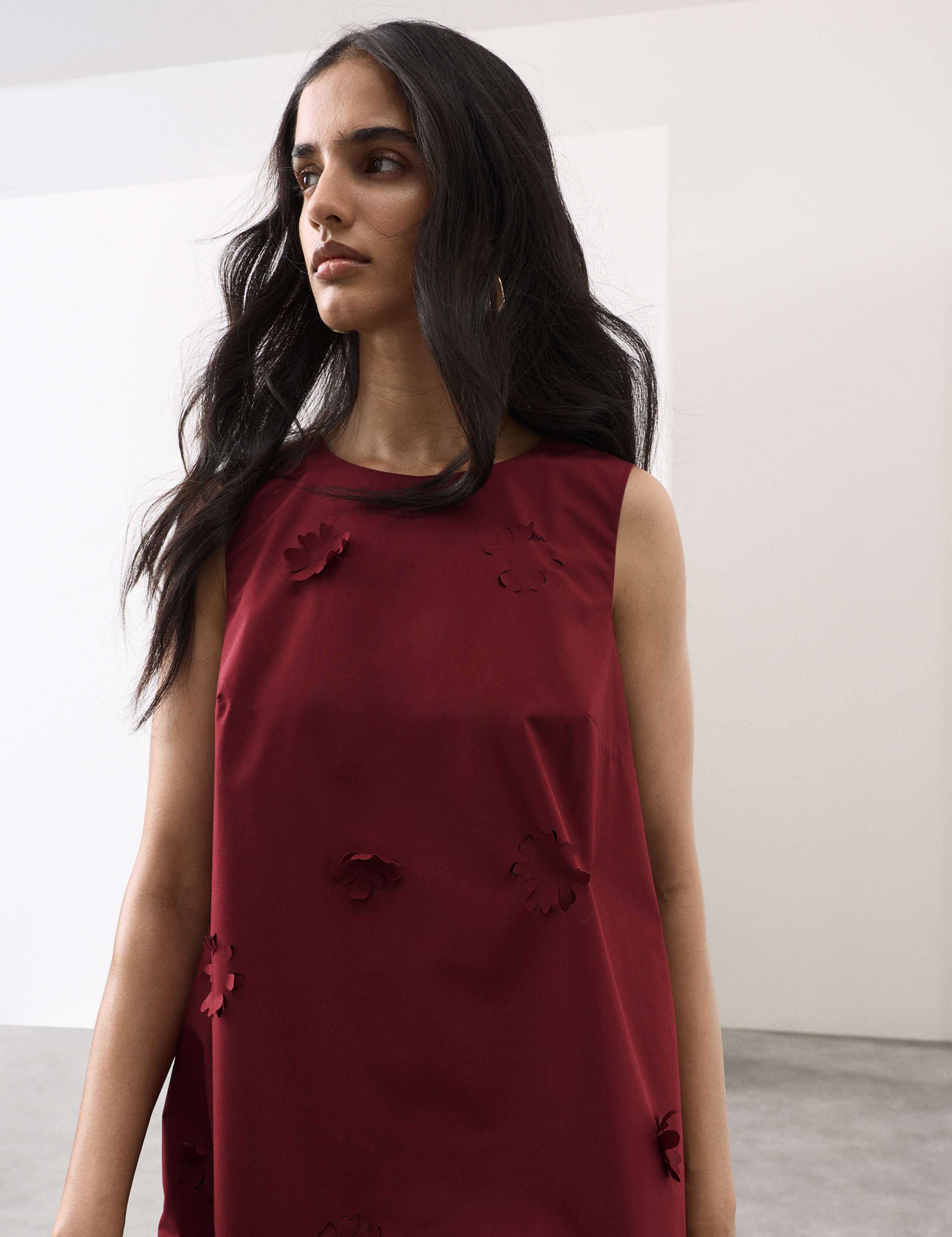 Cotton Blend Floral Cutwork Detail Dress 7 of 7